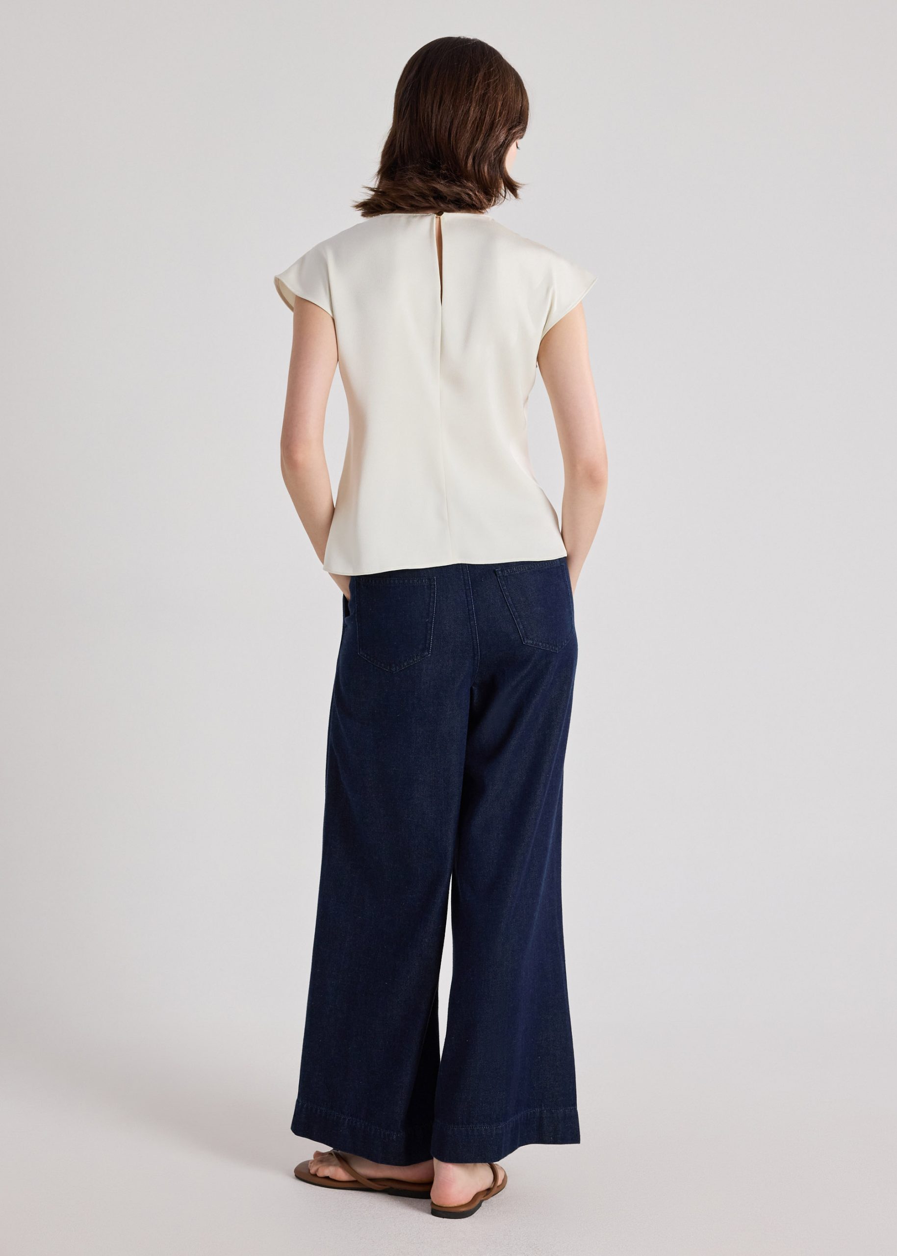 Alina Satin Top With Brooch - Image 14
