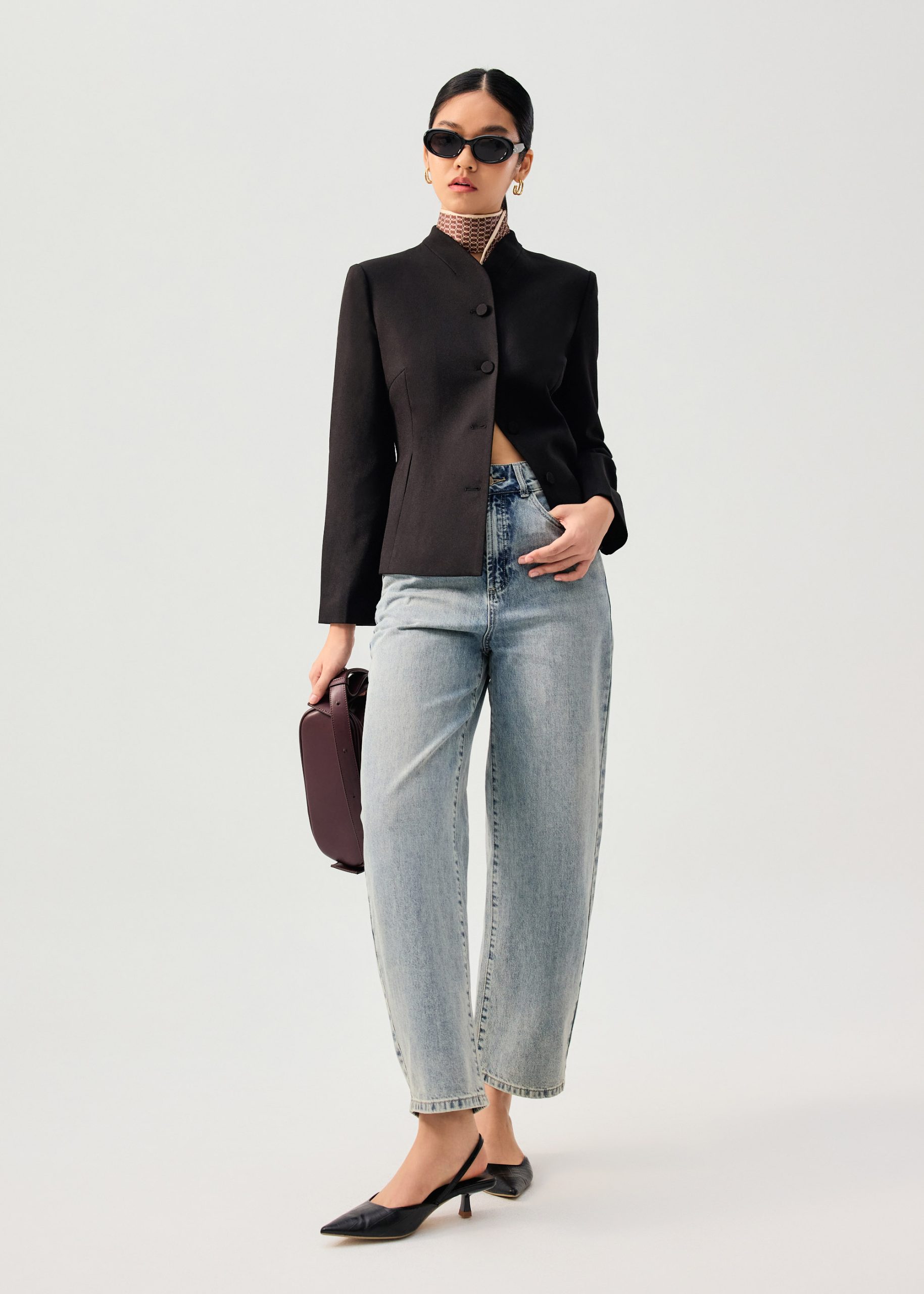 RuchedReady® Yue Mandarin Collar Cinched Jacket - Image 5