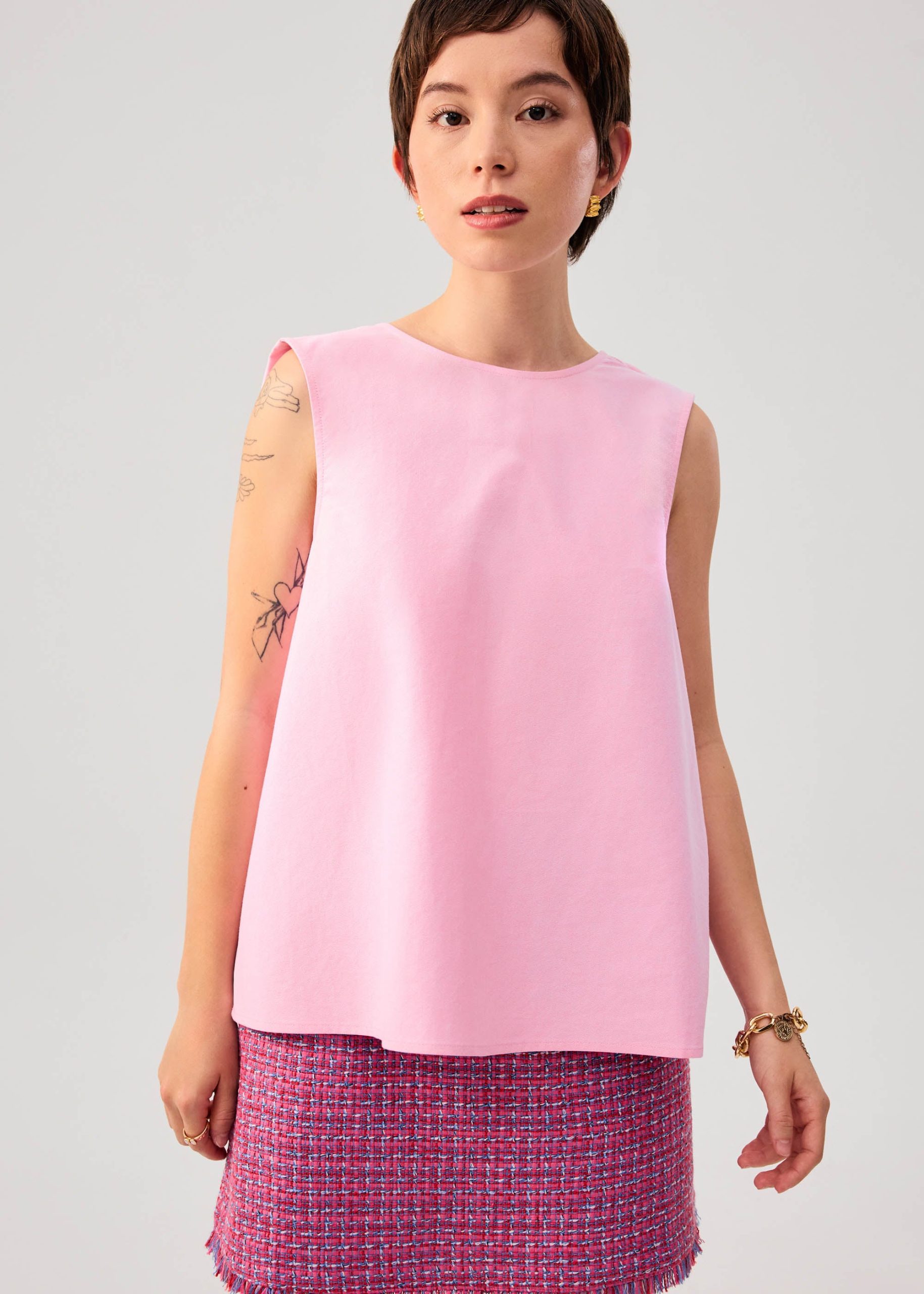 Reversible Relaxed Cotton Knot Shell Top - Image 12