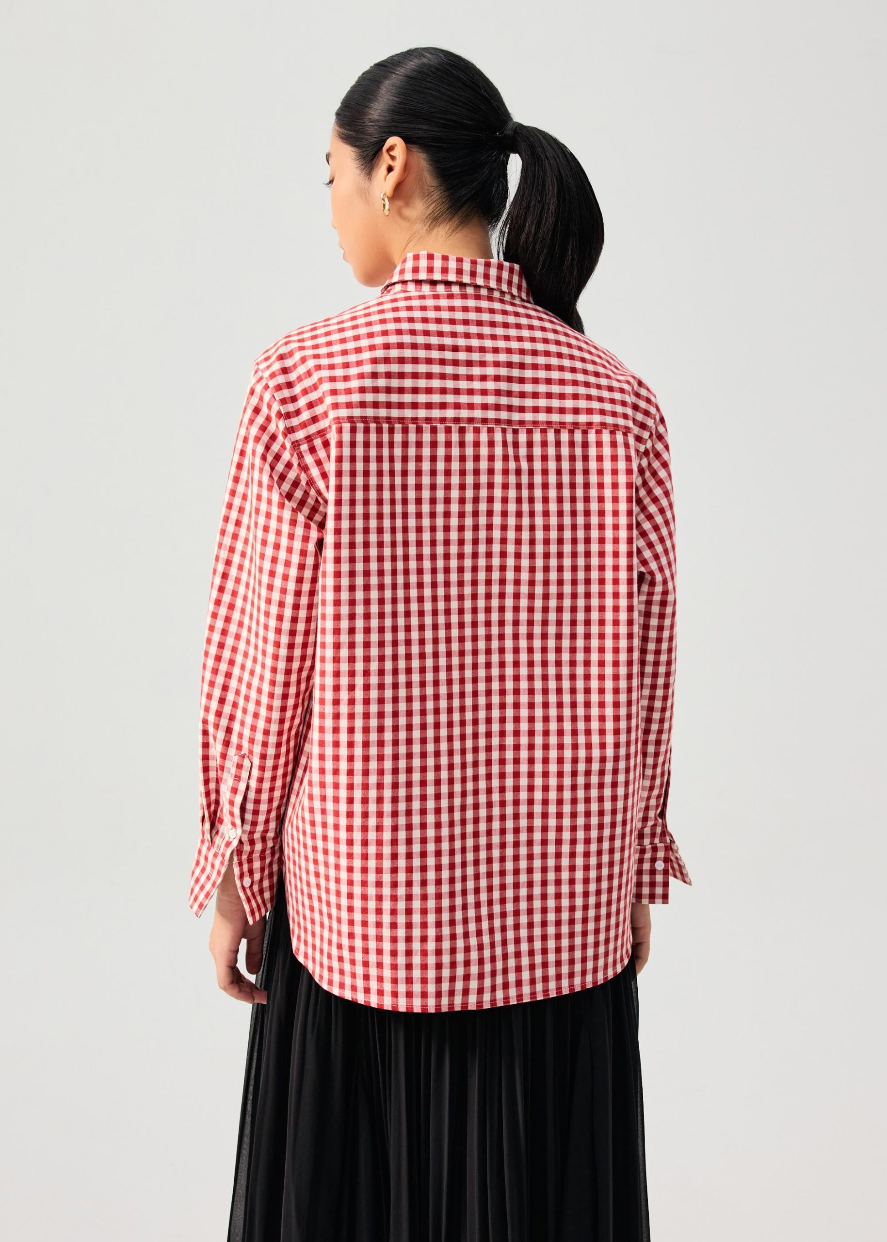 RuchedReady® Relaxed Cotton Gingham Button Down Shirt - Image 6