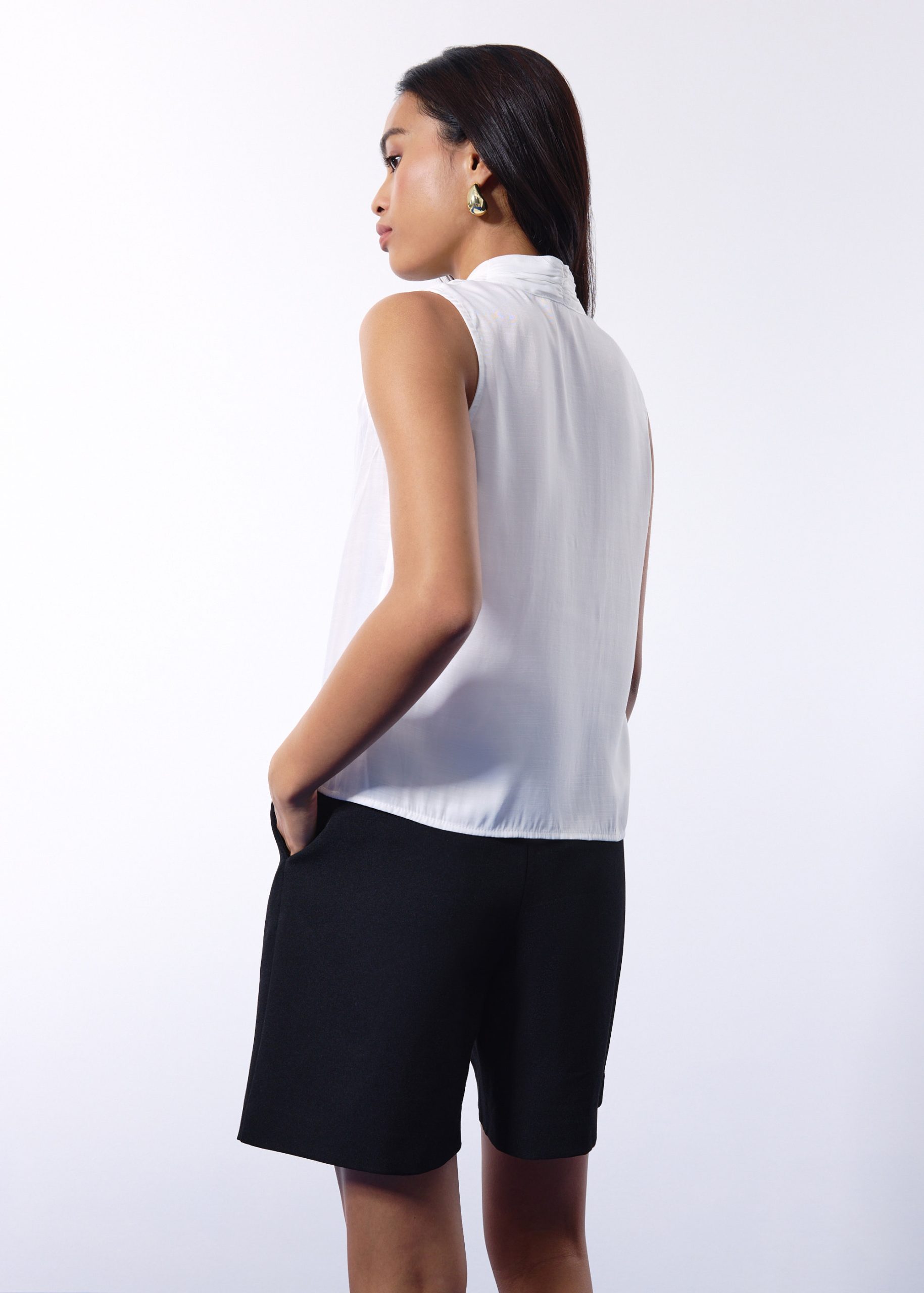 Ada Satin V-neck Wrap Top - Image 7