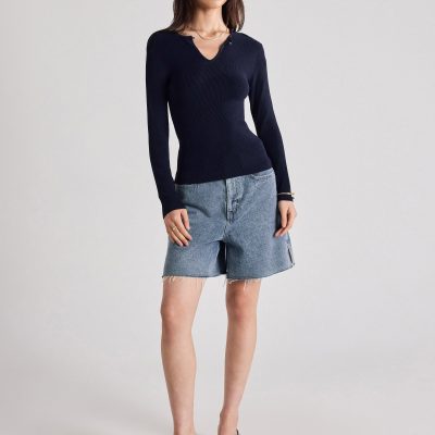 Knit Keyhole Top