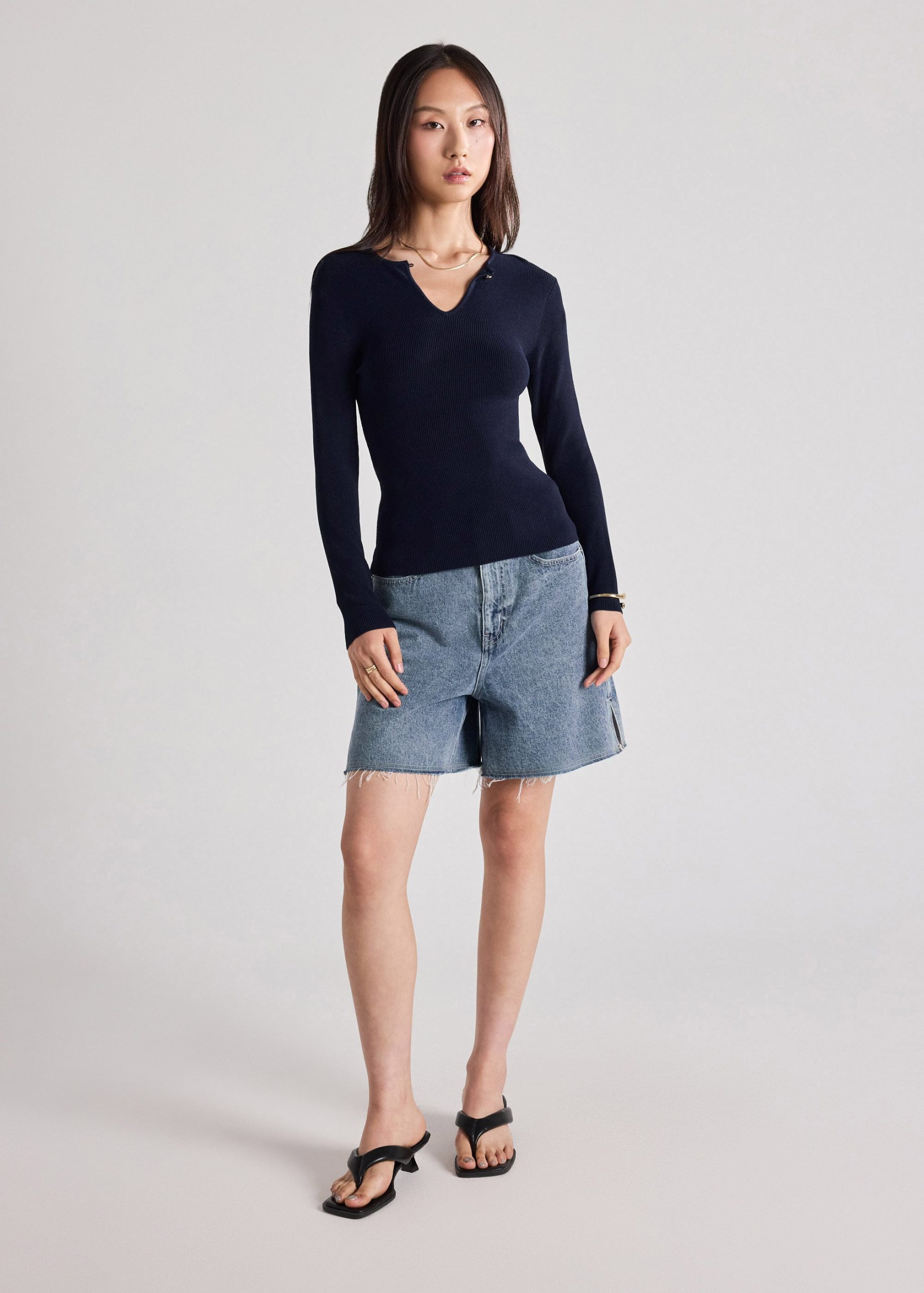 Knit Keyhole Top