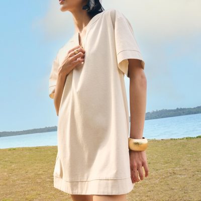 Coastal Bead Tunic Dress