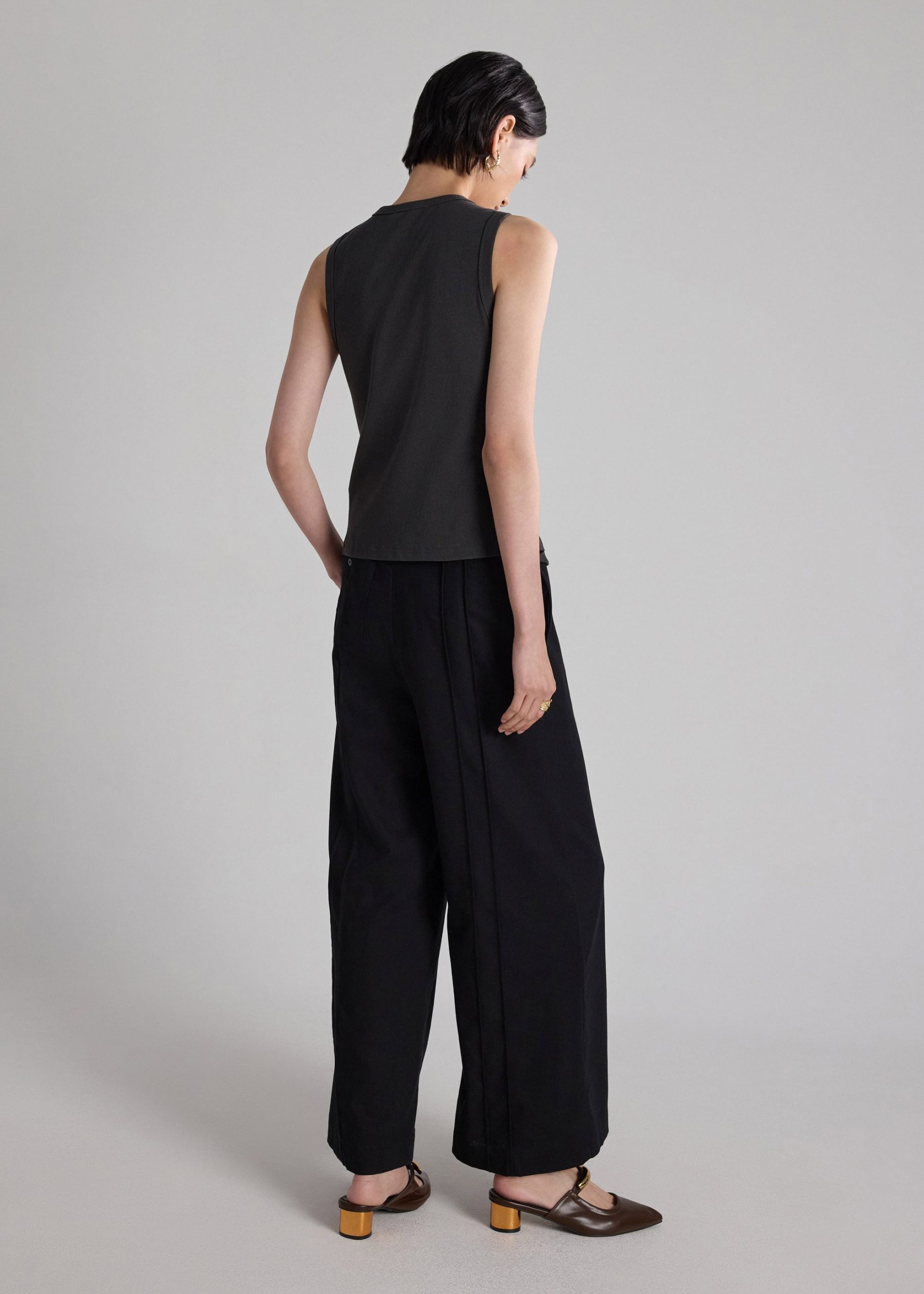 Jersey Button Down Fitted Top - Image 14