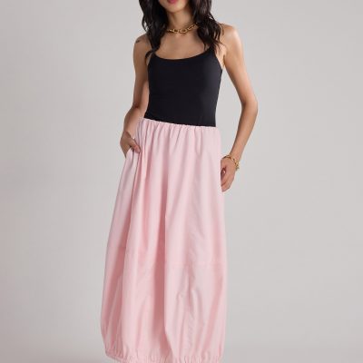 Toggle Hem Cocoon Skirt