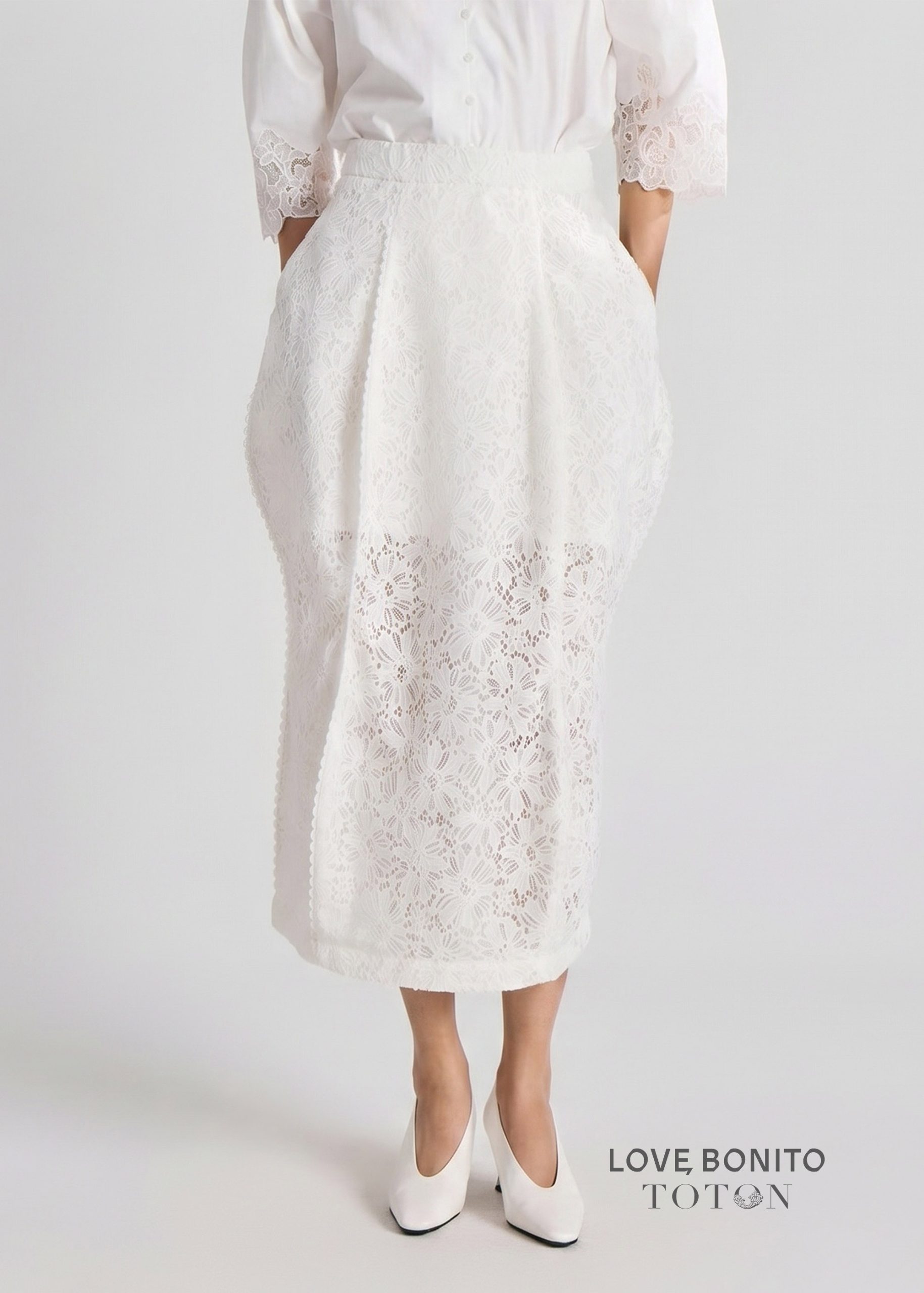 Love, Bonito x TOTON Lace Cocoon Skirt - Image 11