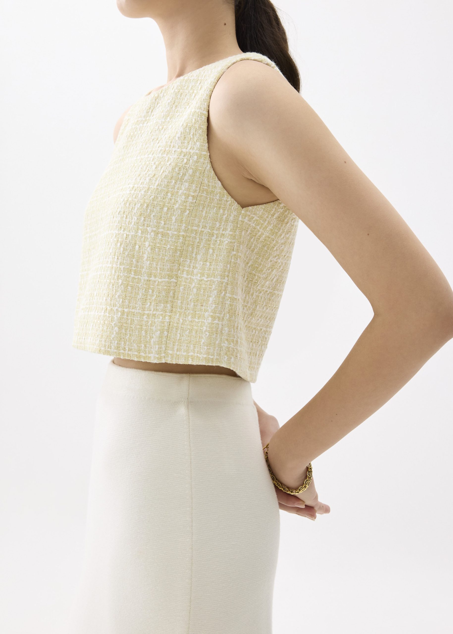 Kaori Tweed Crop Shell Top - Image 13
