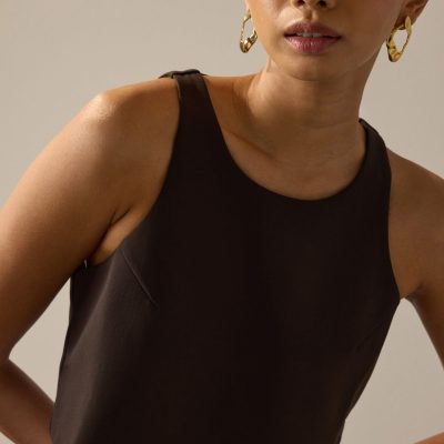 Carla Round Neck Crop Shell Top
