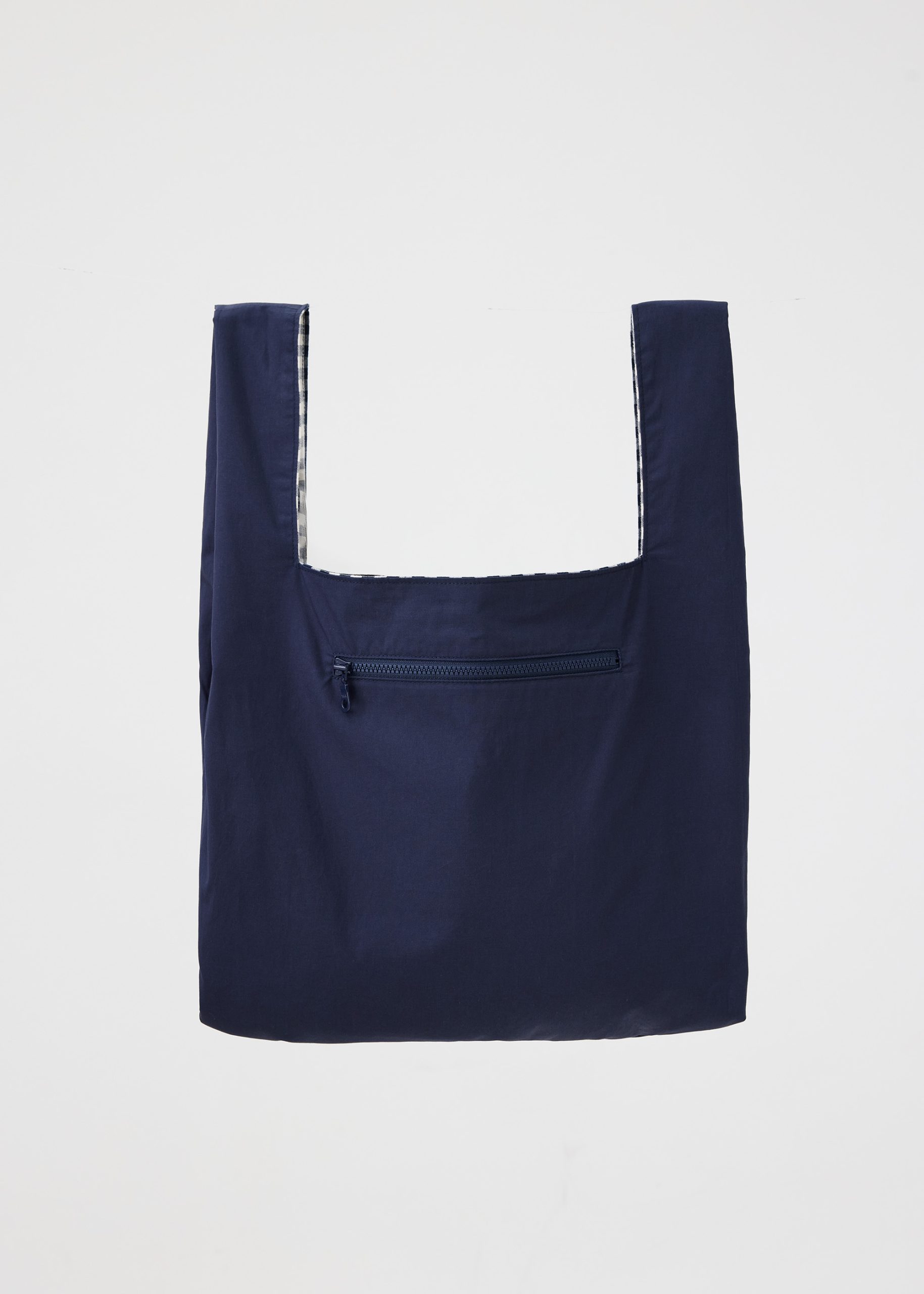 Reversible Gingham Small Tote Bag - Image 13