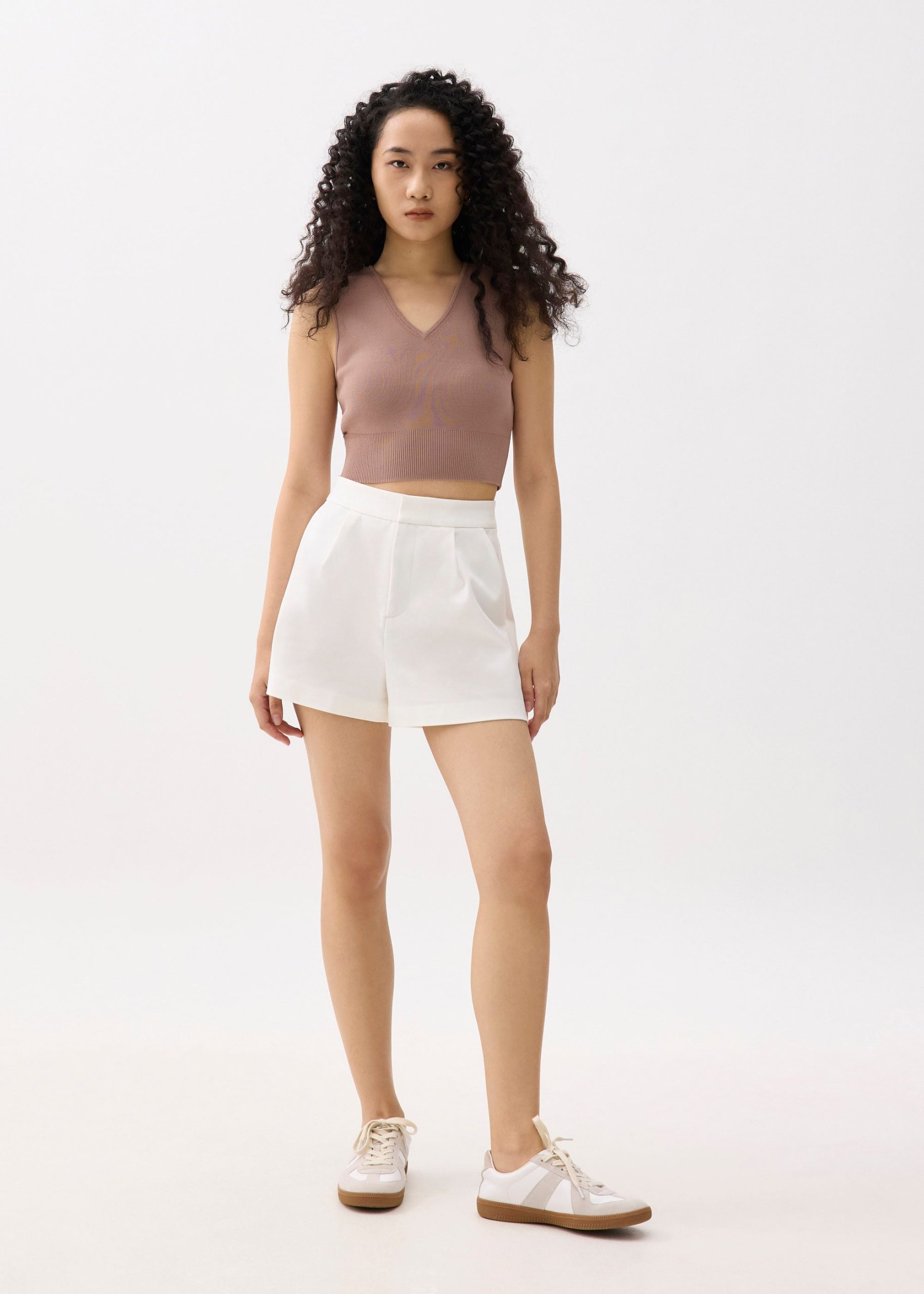 Sree Knit V-neck Crop Top - Image 20