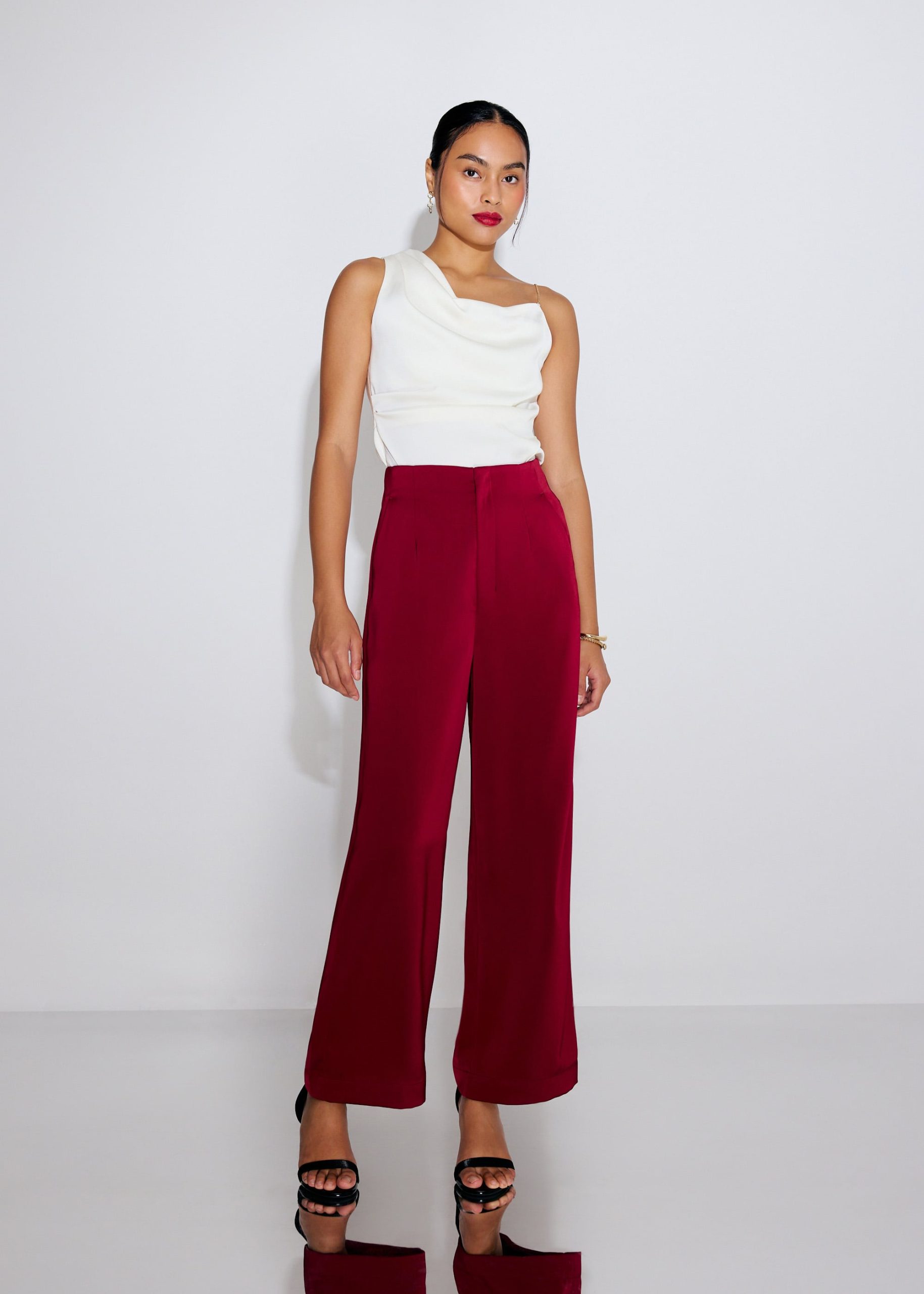 Leggy??Seva Satin Straight Leg Pants - Image 13