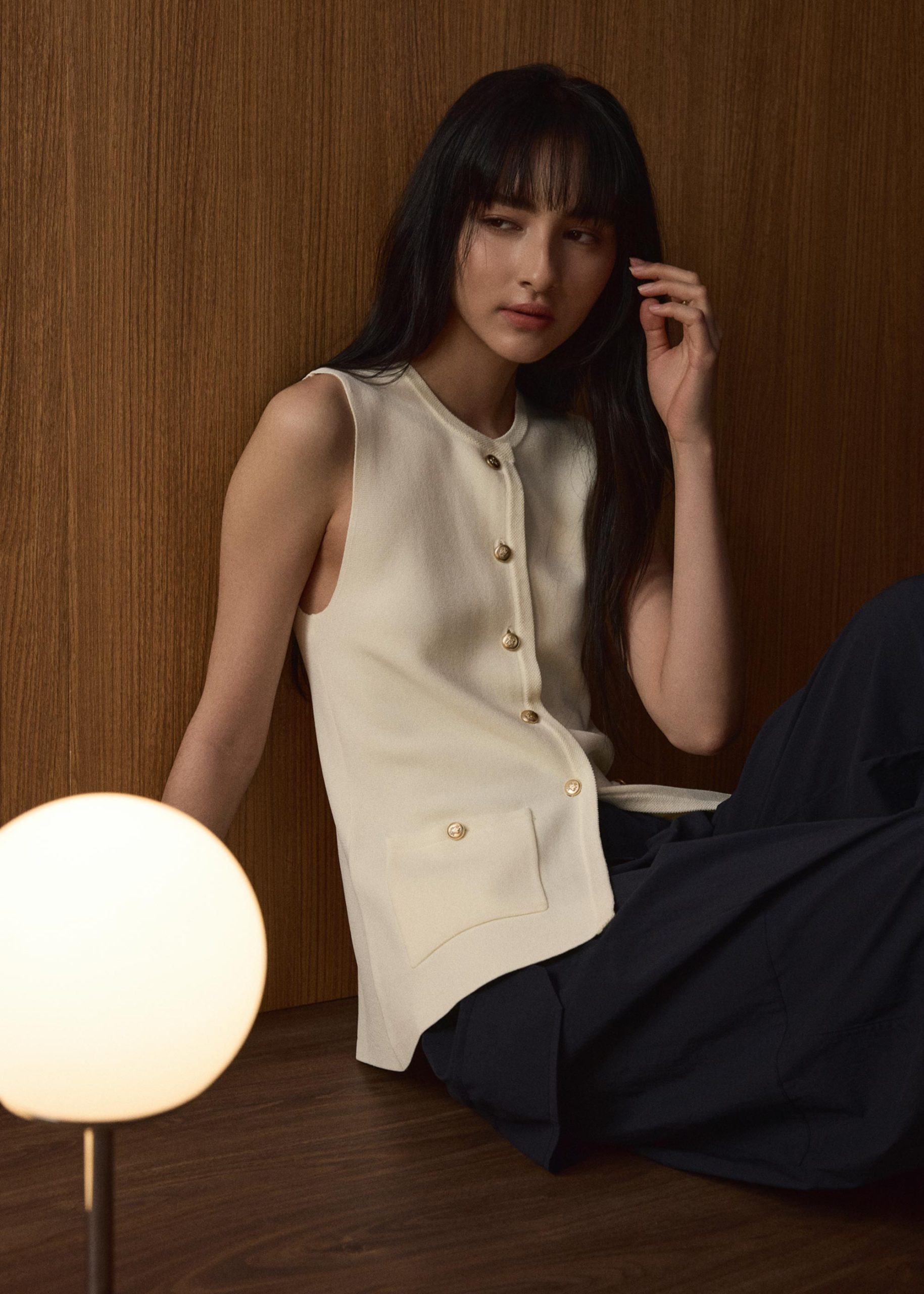 Ayami Knit Fitted Vest - Image 2