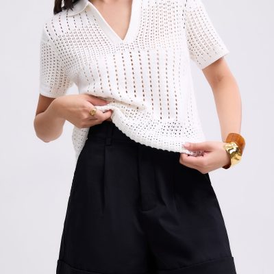 Alyssa Elastic Cotton A-line Shorts
