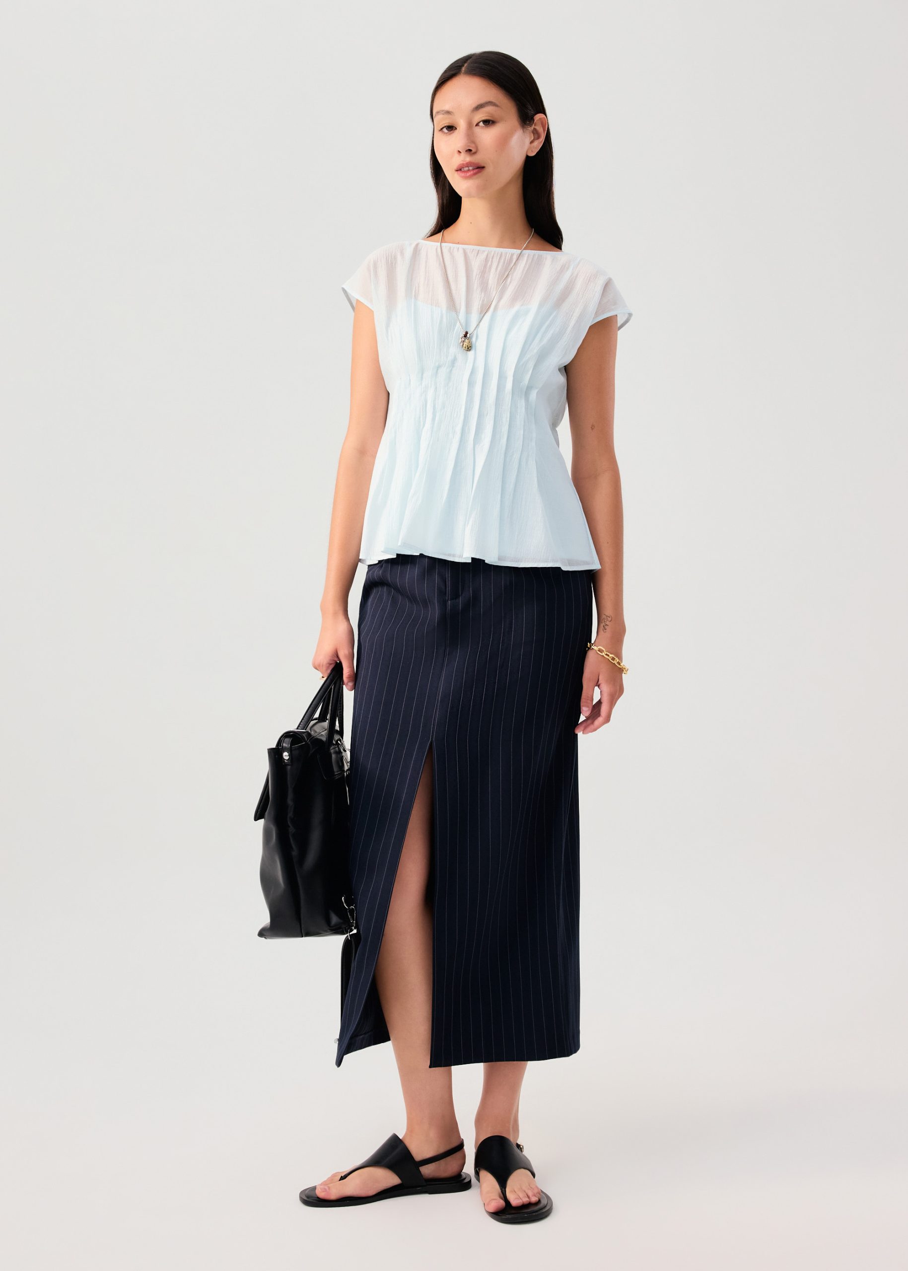 Camille Pintuck Boat Neck Top - Image 9