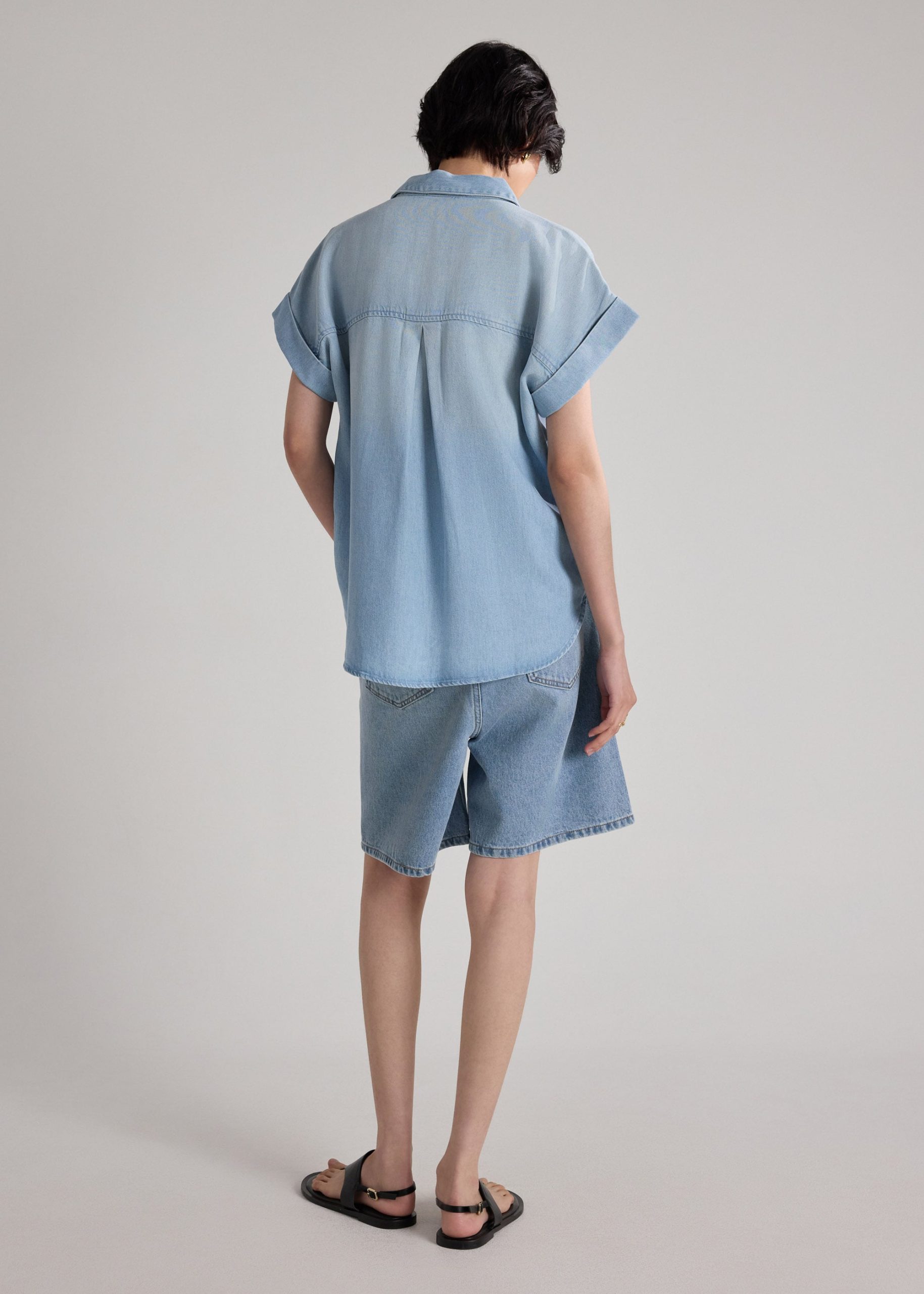 Winnie Lyocell Chambray Relaxed Shirt - Image 11
