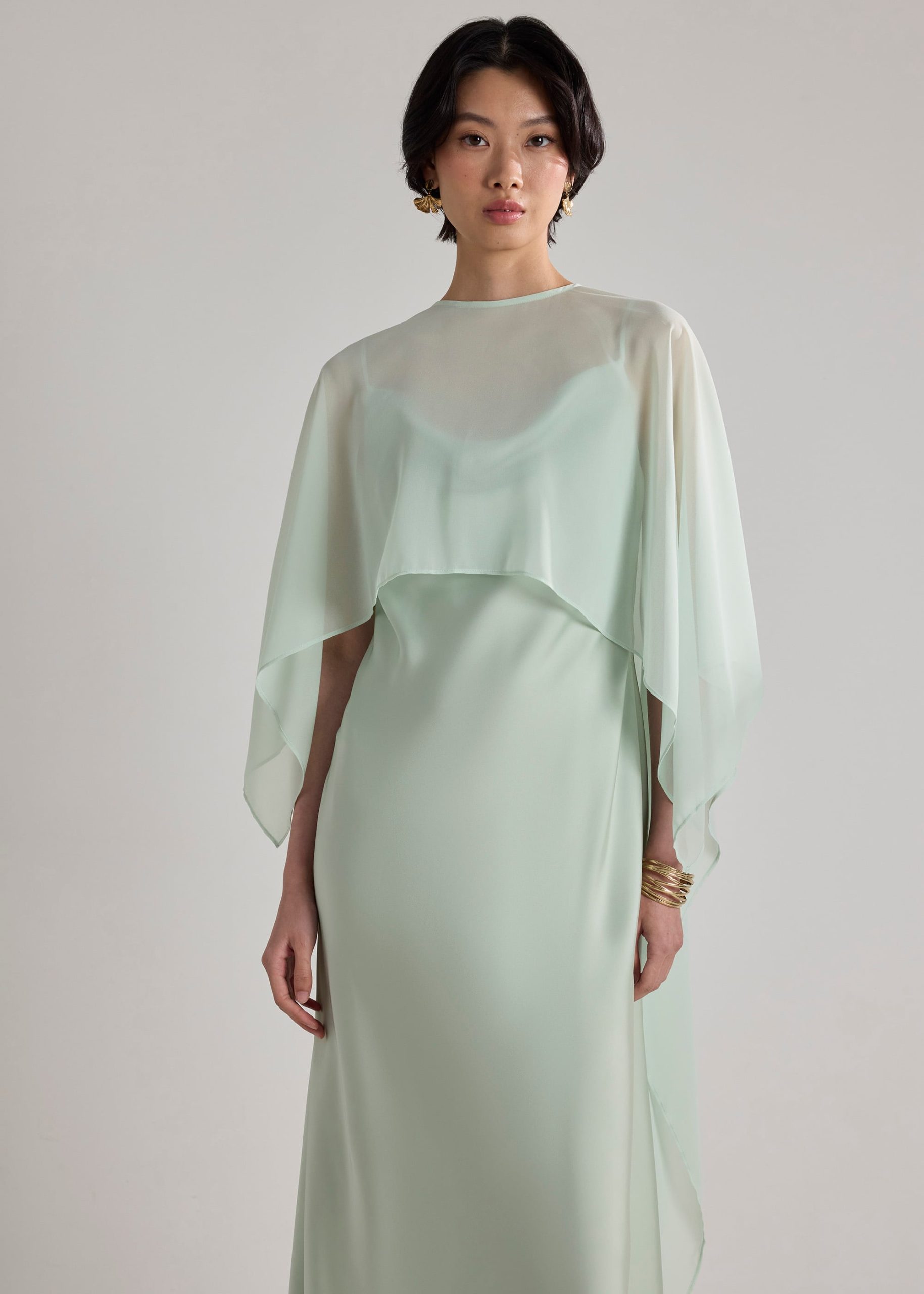 BraFree by LB Multi-way Satin Dress With Removable Ruffle Straps - Image 6