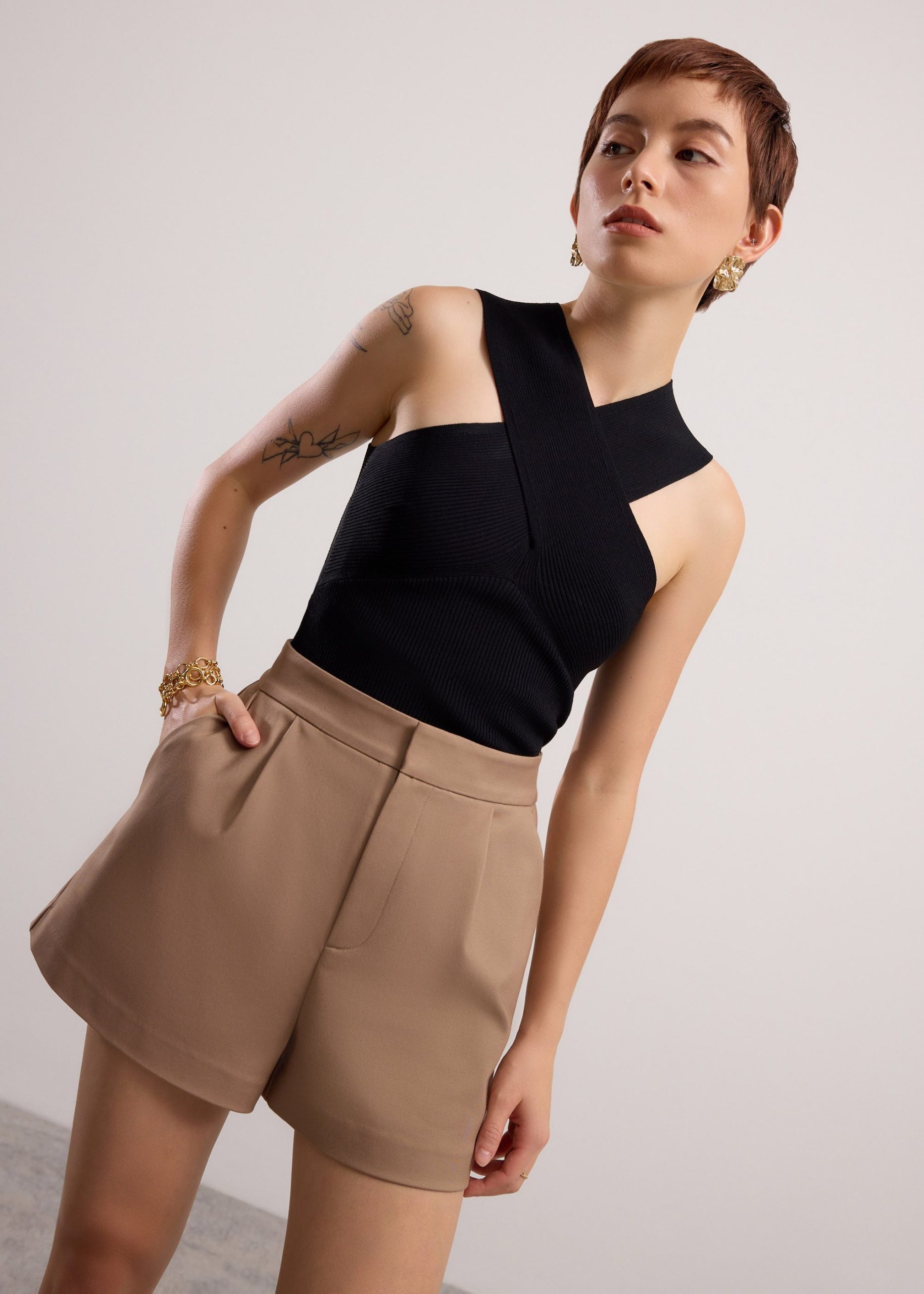 Aditi Multi-way Cross Over Knit Top - Image 6