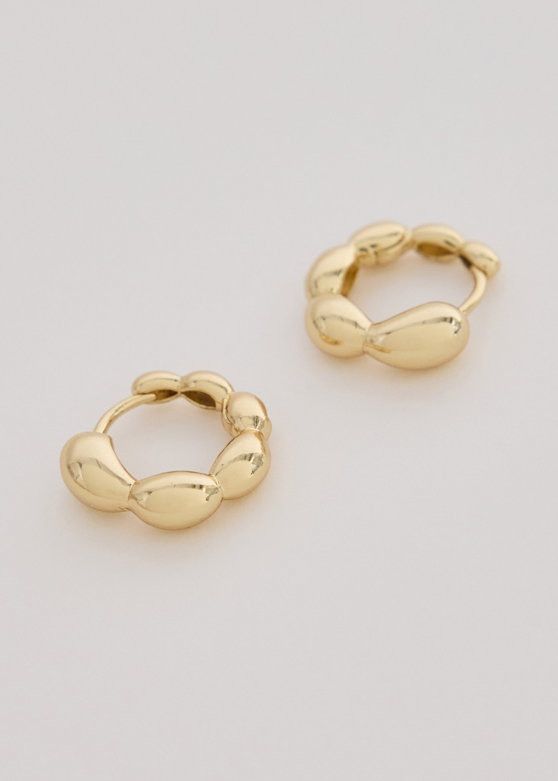 14K Gold Plated Hoop Earrings Set - Image 5