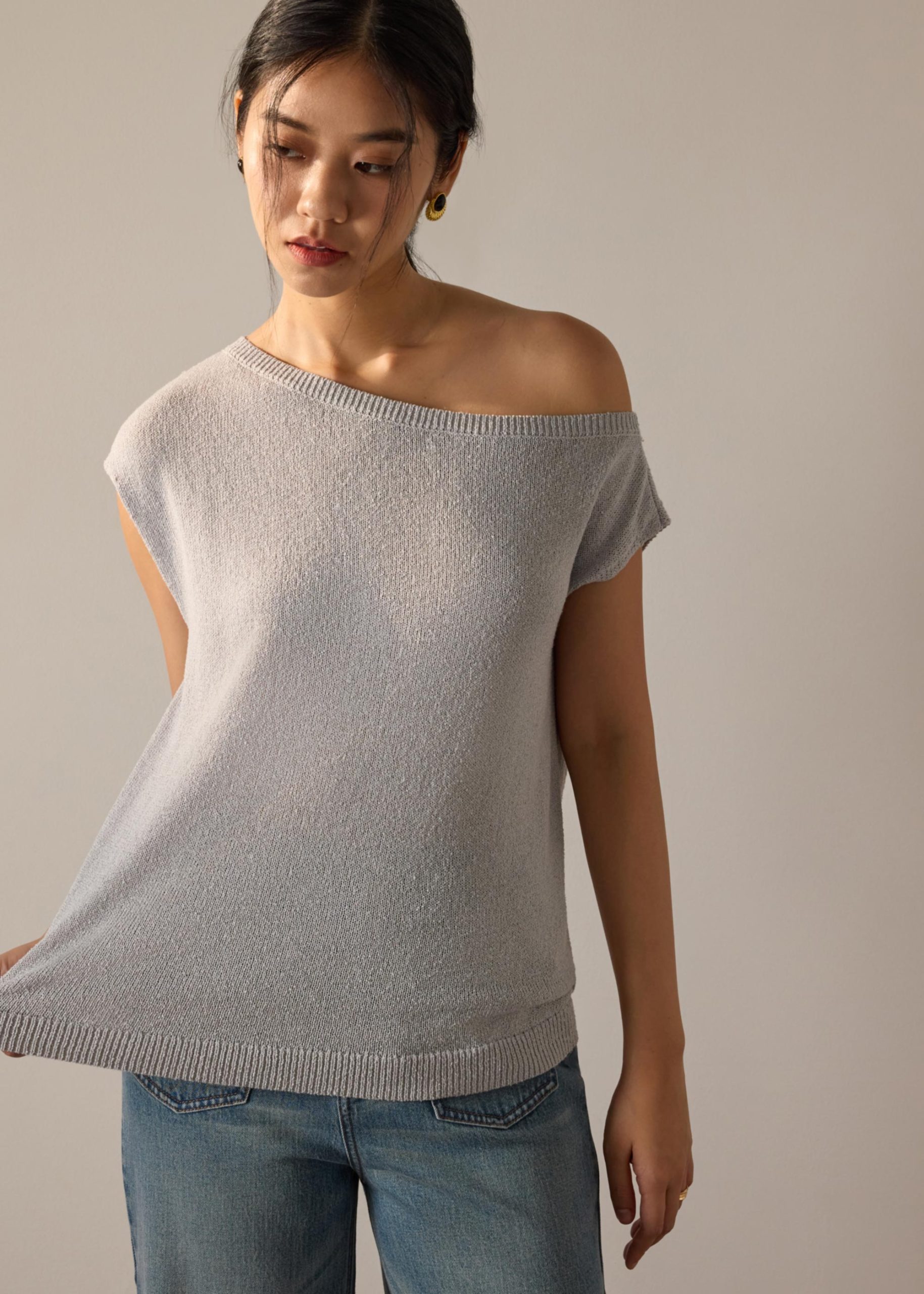 Knit Relaxed Long Top - Image 5