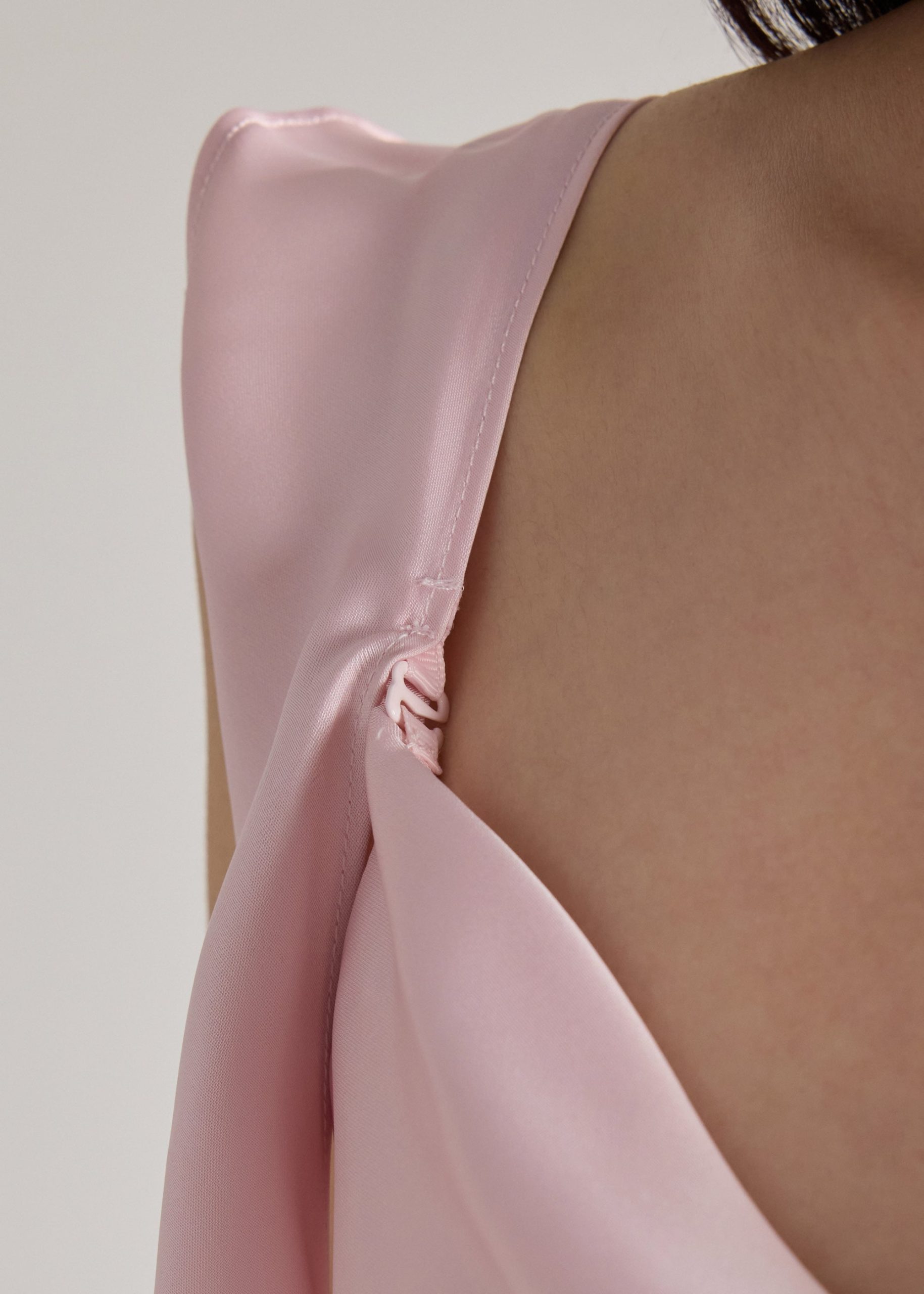 BraFree by LB Multi-way Satin Dress With Removable Ruffle Straps - Image 11