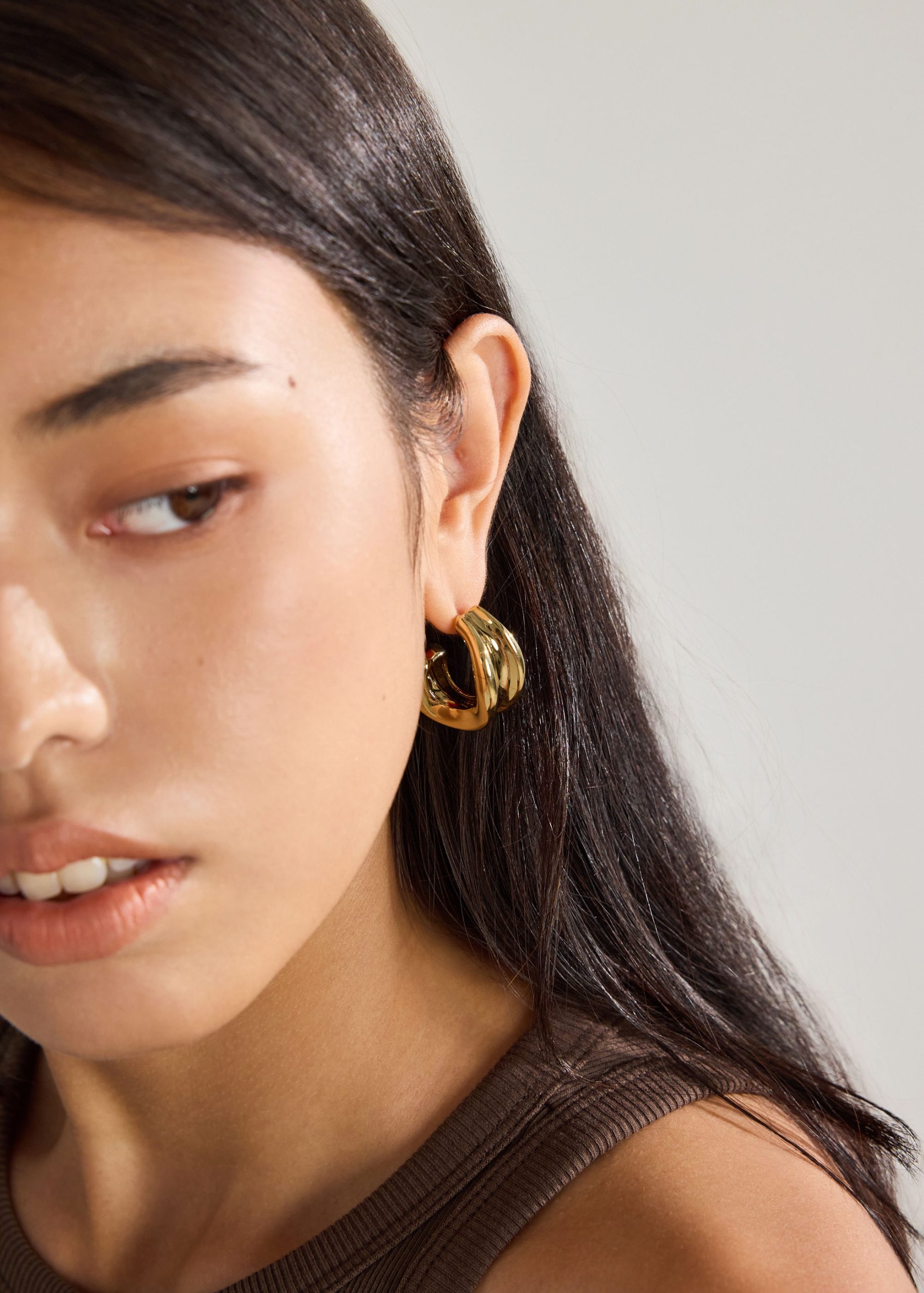Chunky Hoop Earrings - Image 4