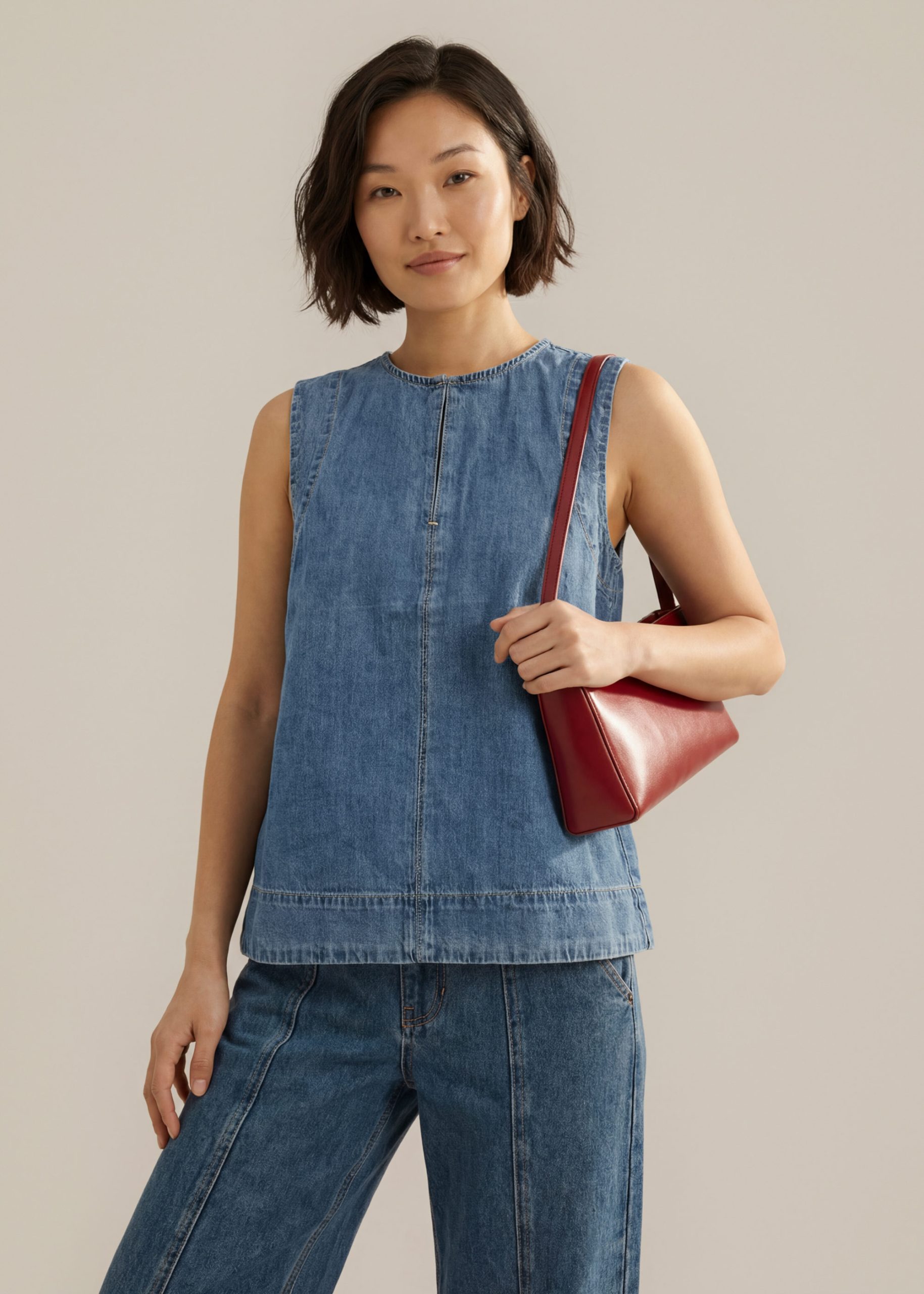 Denim Relaxed Shell Top - Image 14