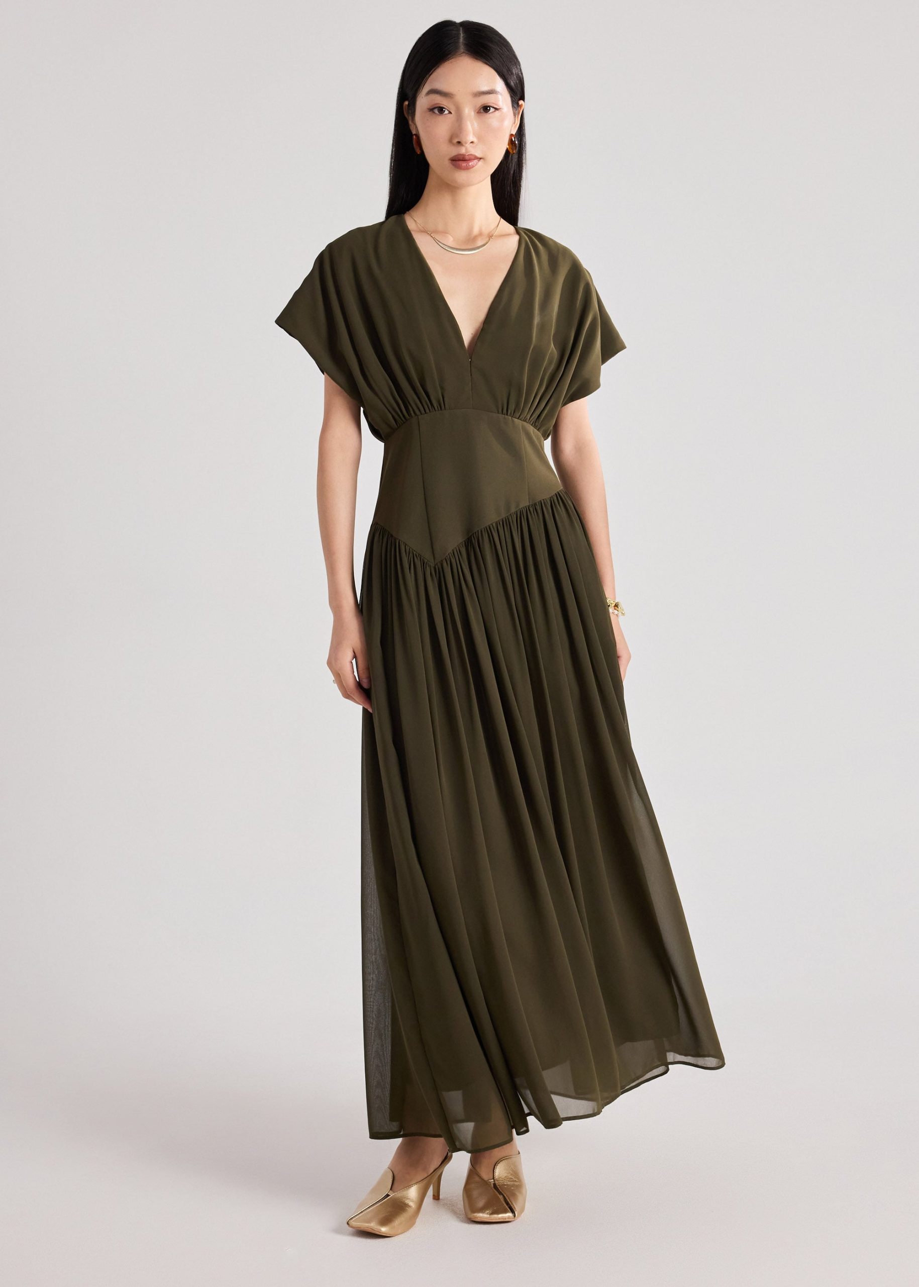 Chiffon Pleated Dress - Image 2