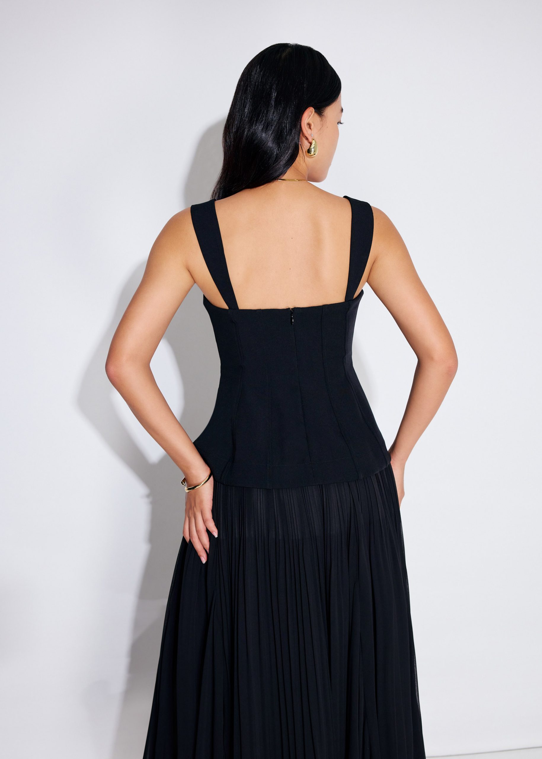 BraFree by LB Bella Detachable Straps Panelled Peplum Top - Image 6