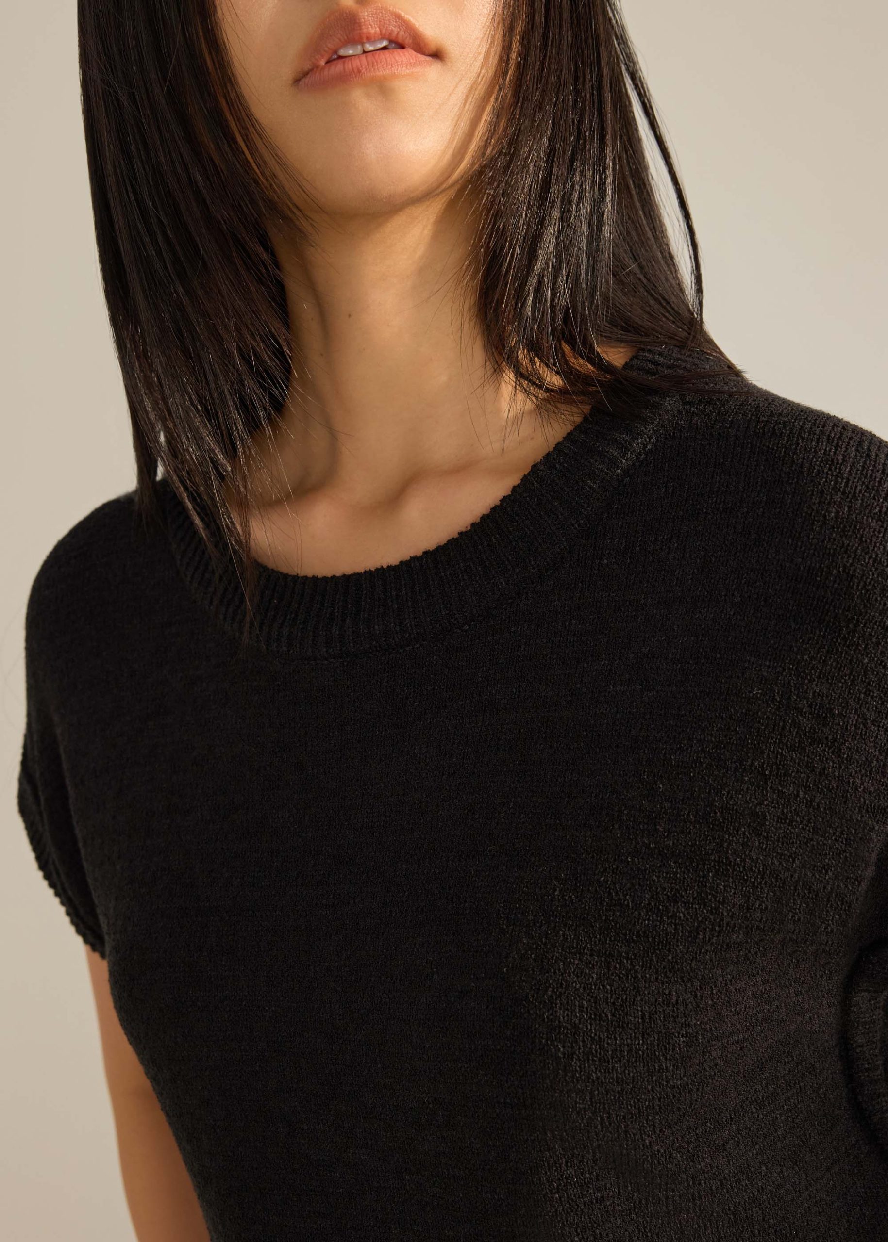 Knit Relaxed Round Neck Top - Image 6