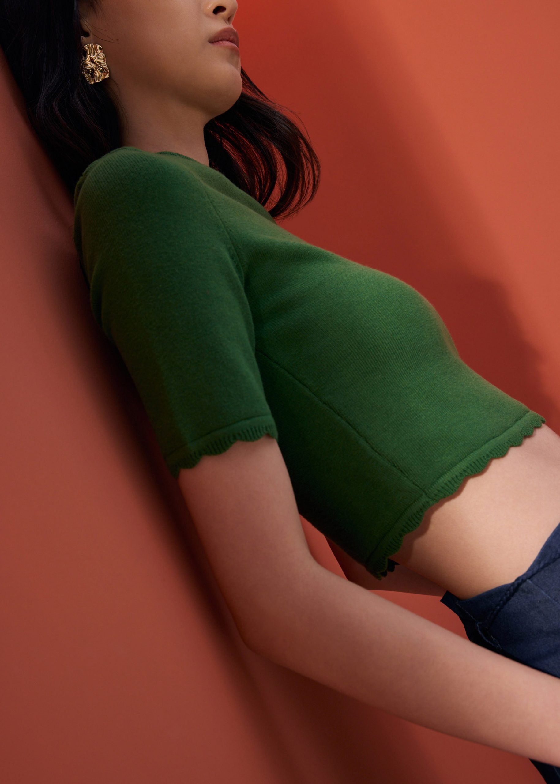 Raisa Knit Scallop Edge Crop Top - Image 15