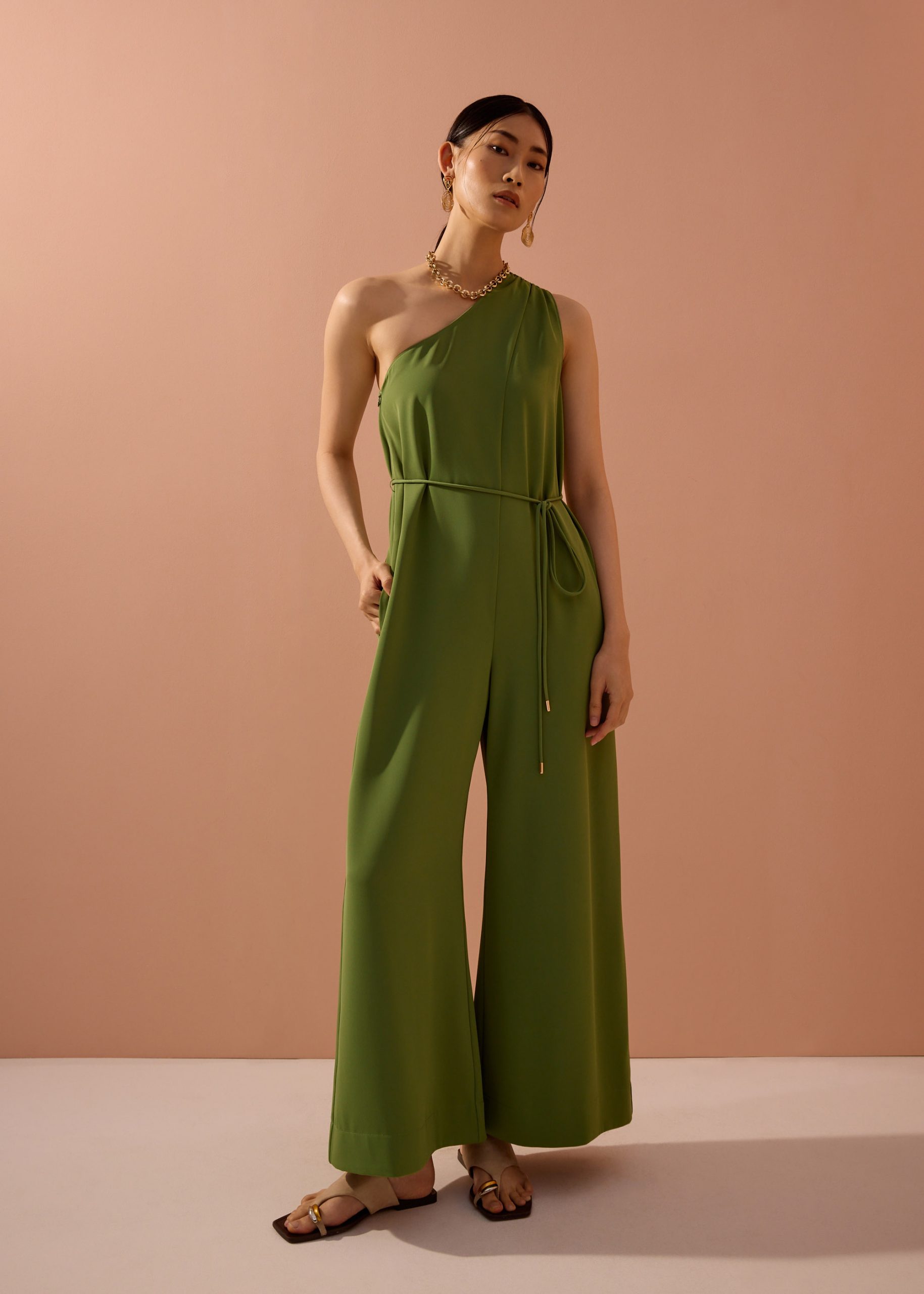 Leggy??Kanda Asymmetric Flare Jumpsuit - Image 14