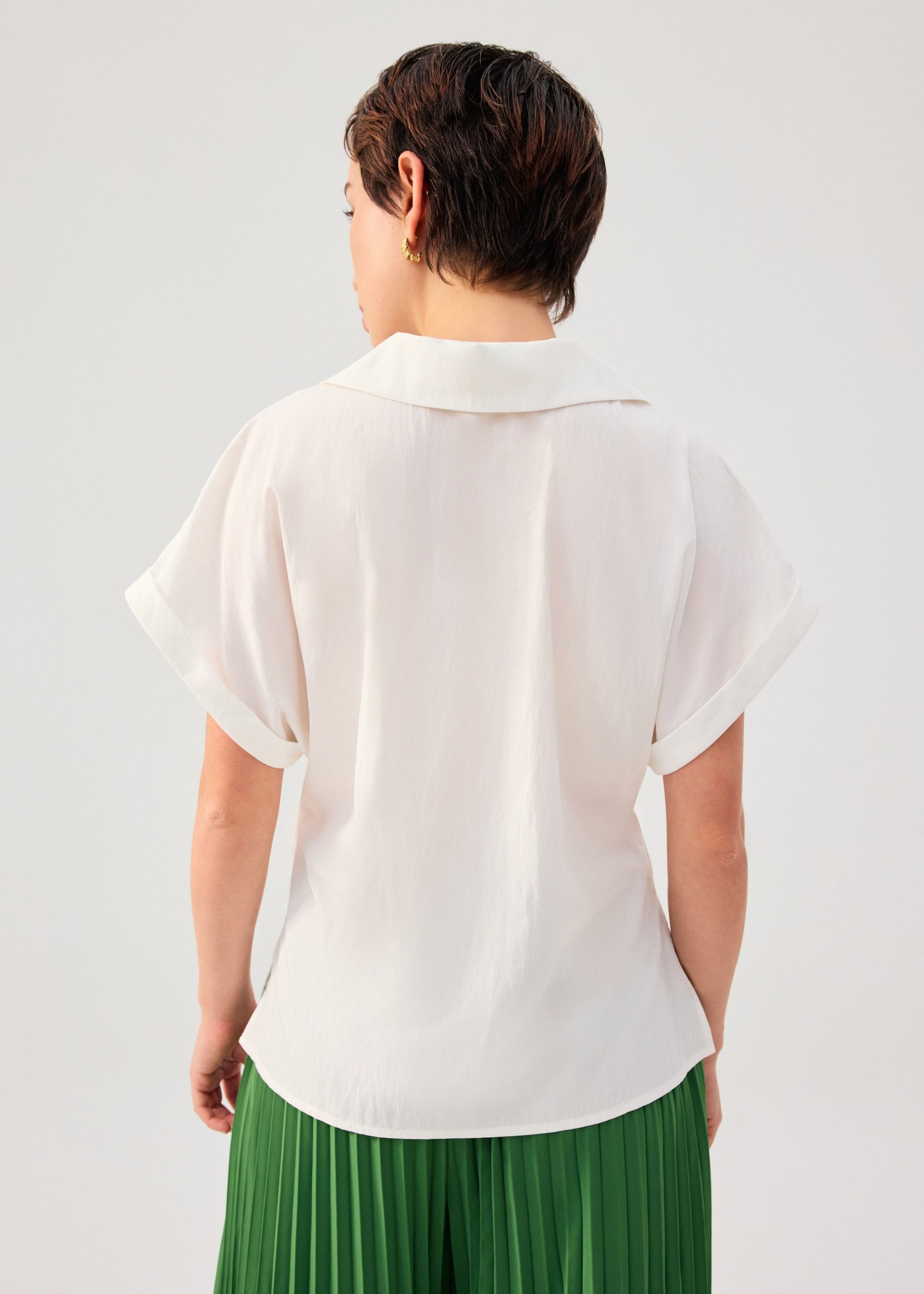 Kairi Front Wrap Collared Shirt - Image 3