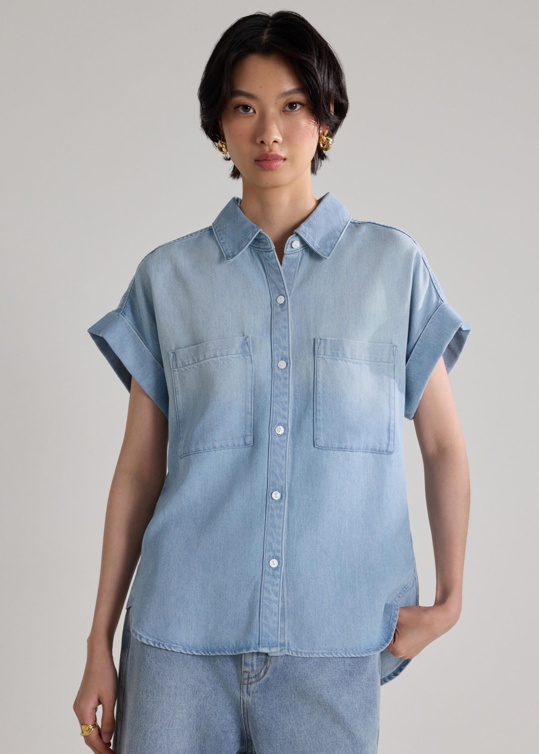 Winnie Lyocell Chambray Relaxed Shirt - Image 10