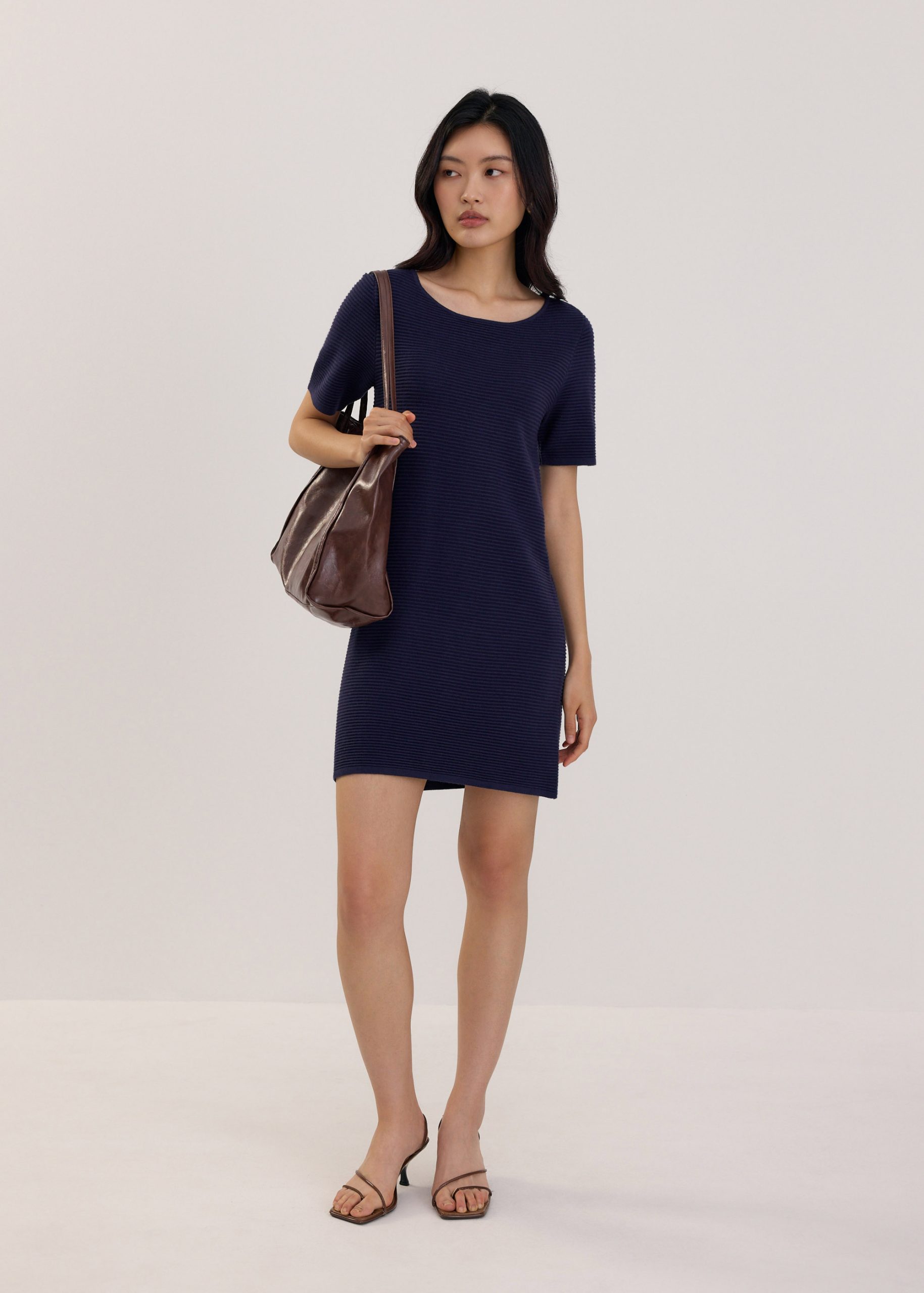 Scoop Neck Shift Mini Dress - Image 8