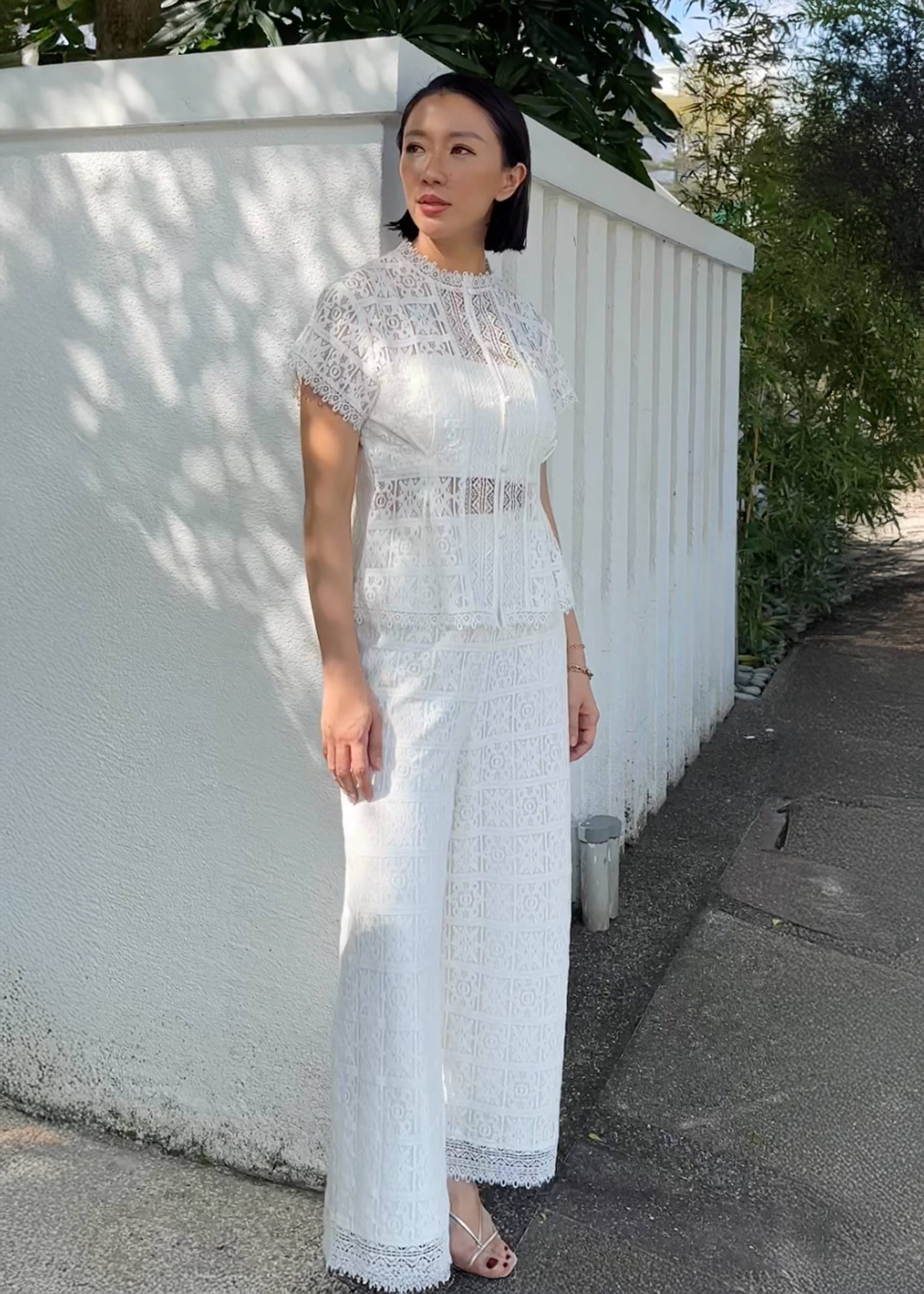 Lace Round Neck Fit & Flare Top - Image 15