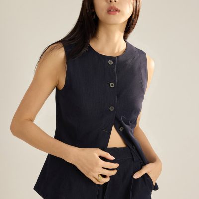 Veda Chambray Vest Top