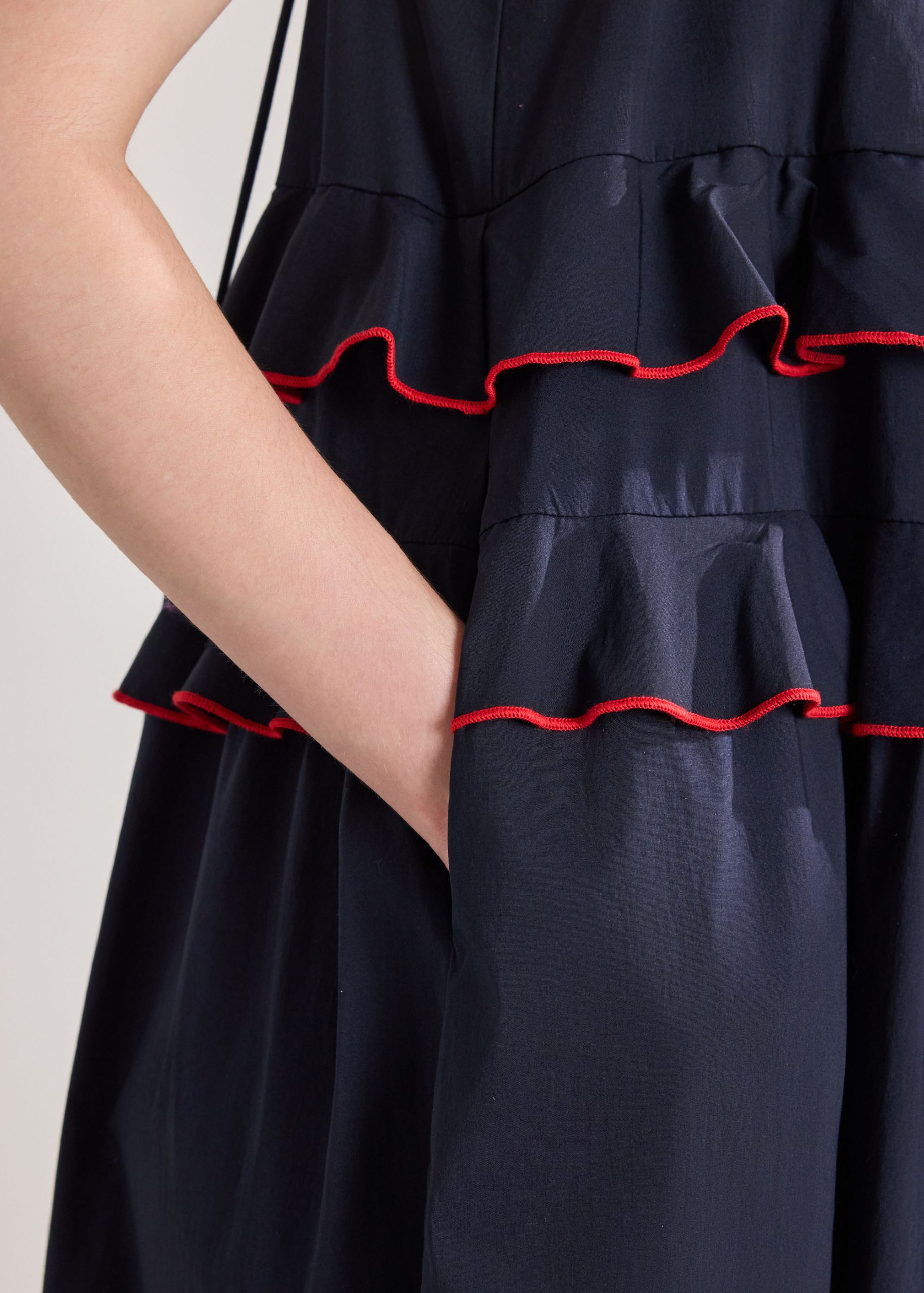 Cotton Tiered Trapeze Dress - Image 4