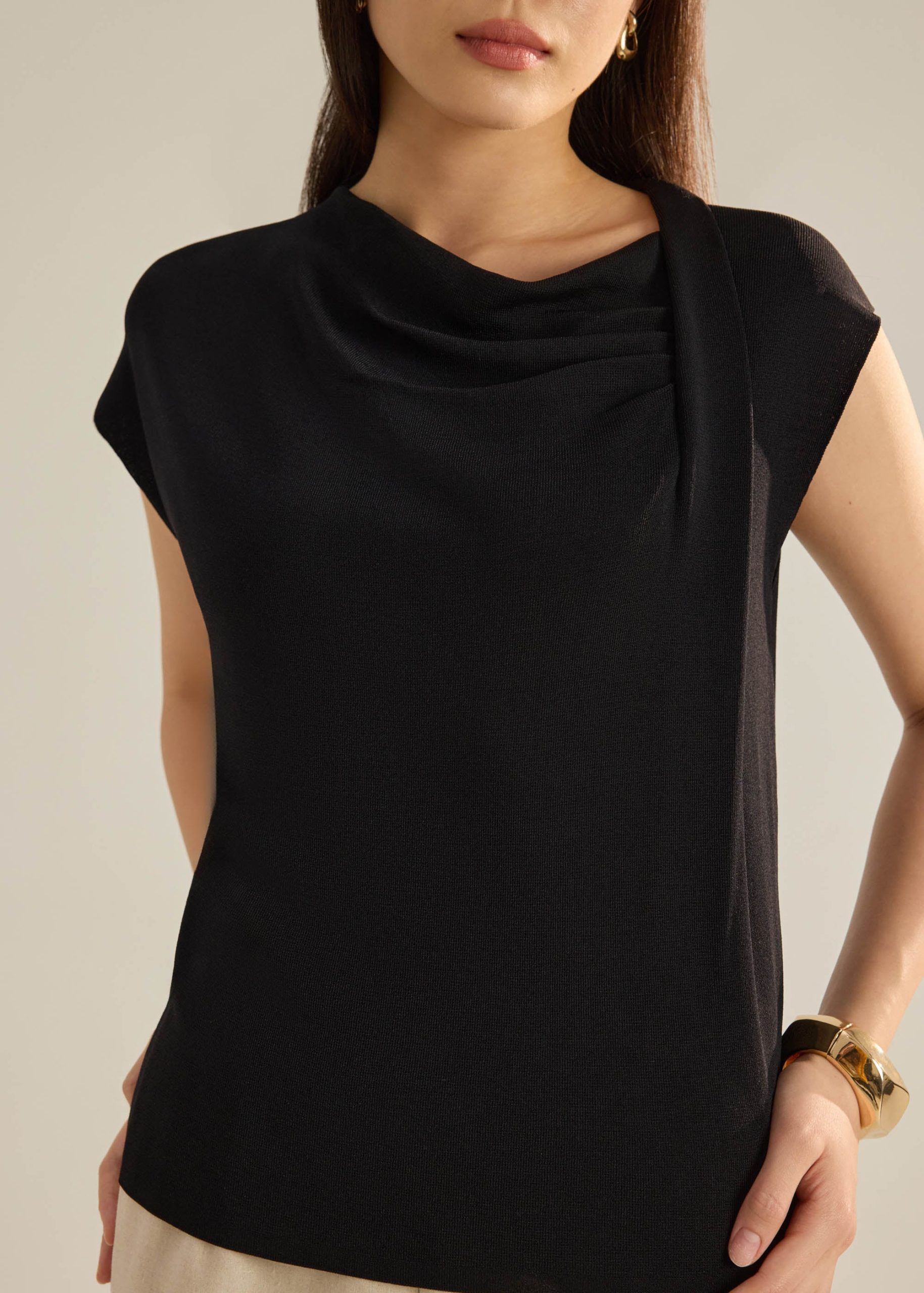 Chelsea Knit Cowl Neck Top - Image 2