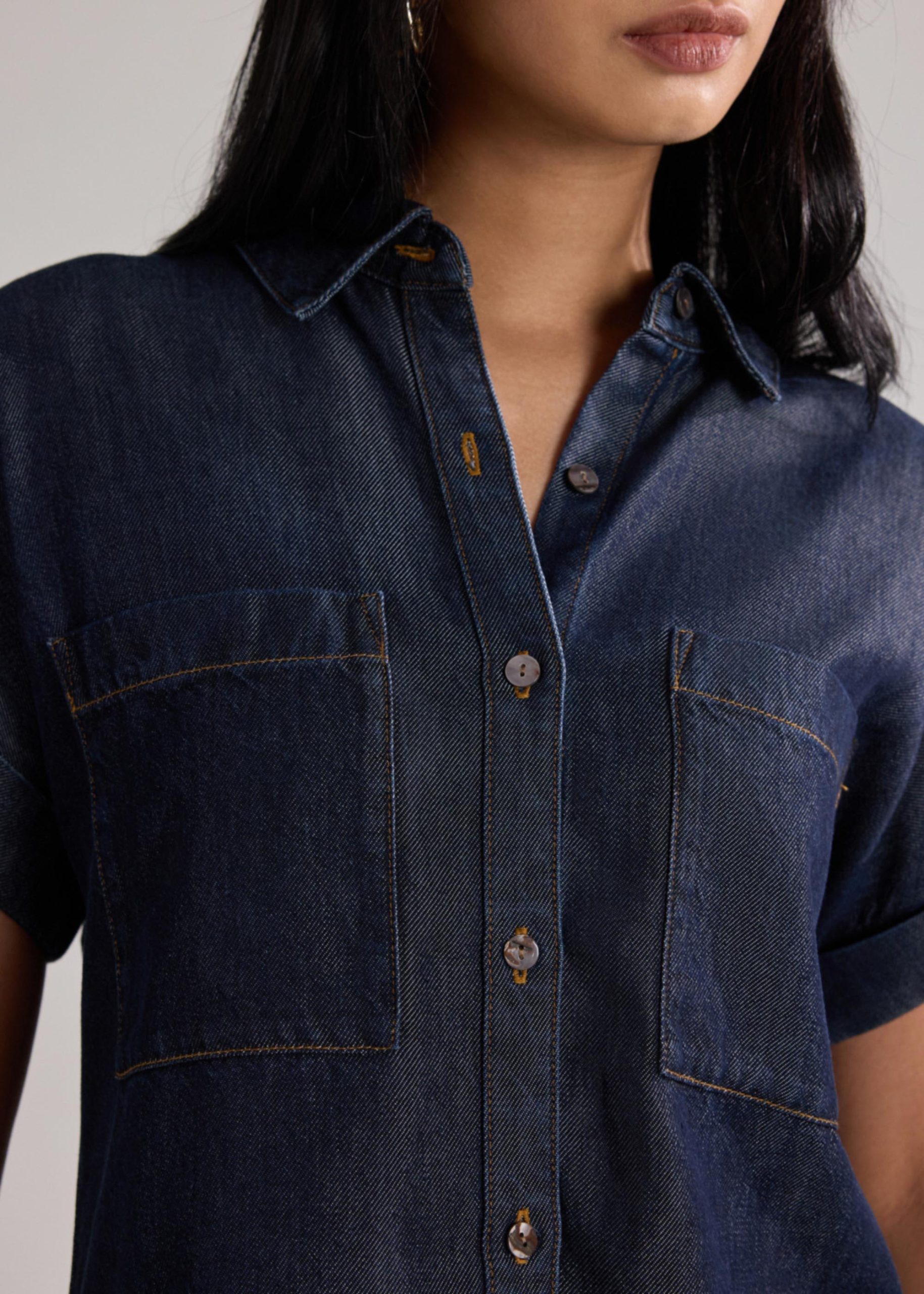 Winnie Lyocell Chambray Relaxed Shirt - Image 5