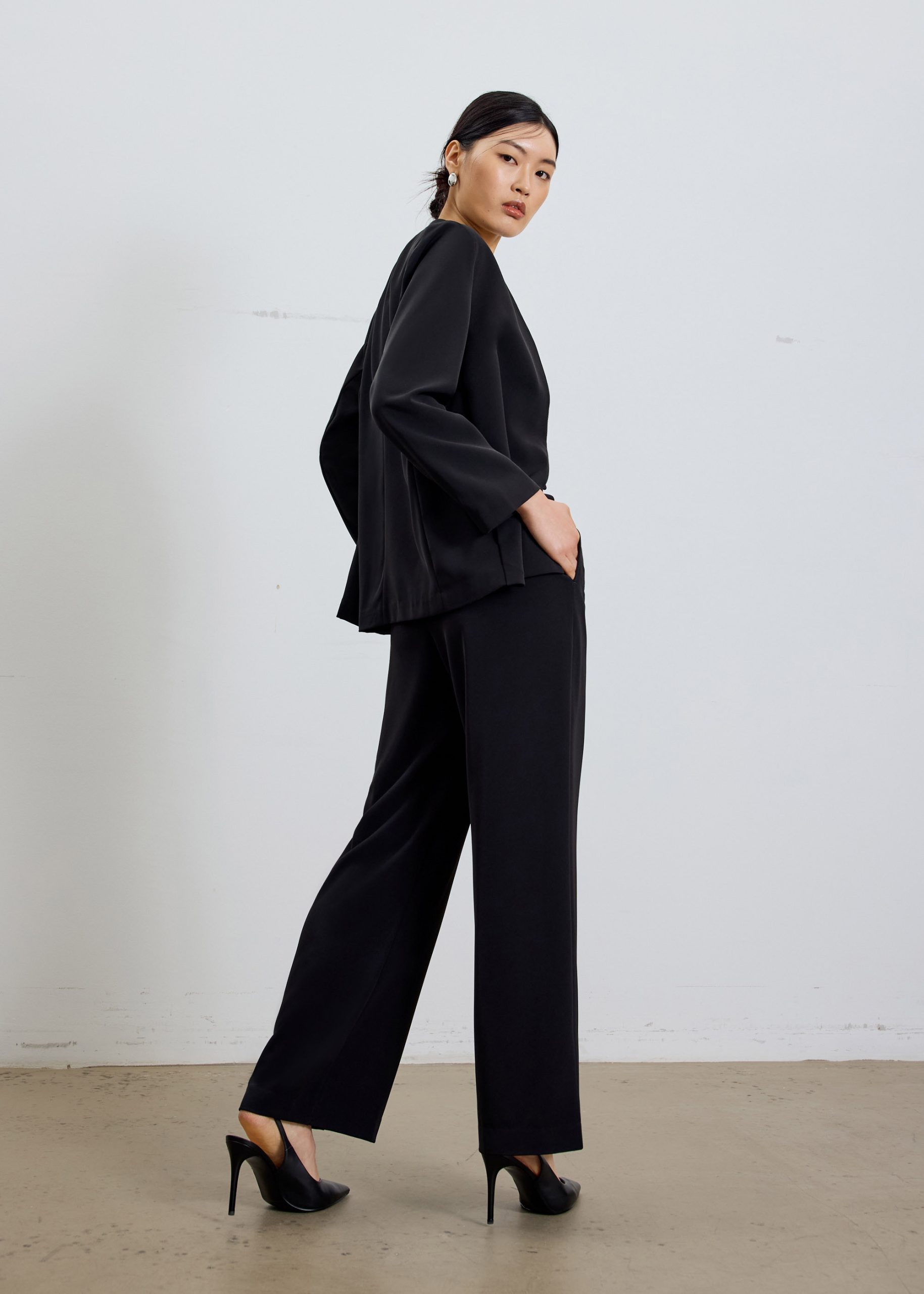 RuchedReady® Moira Belted Collarless Blazer - Image 3
