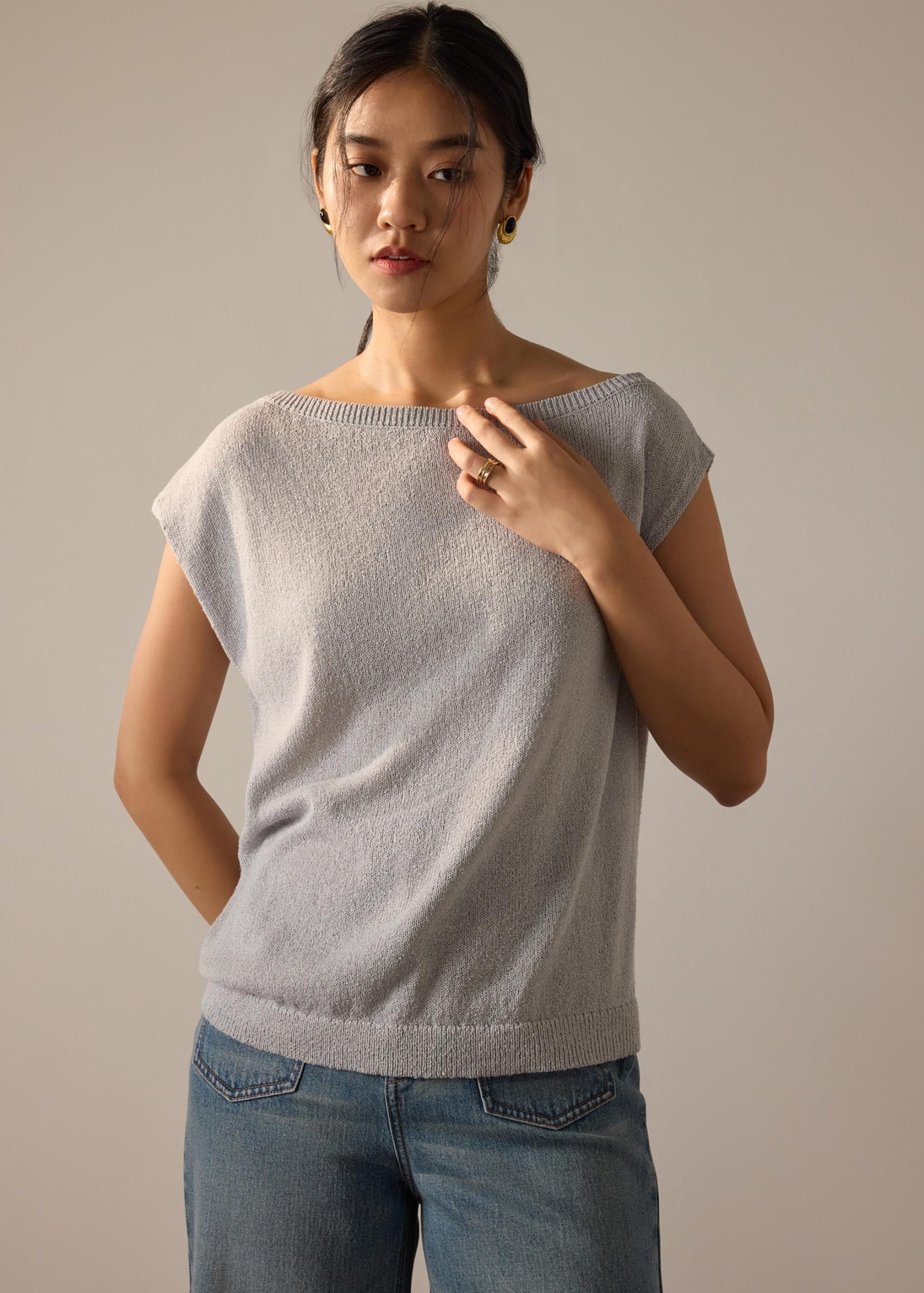 Knit Relaxed Long Top - Image 4