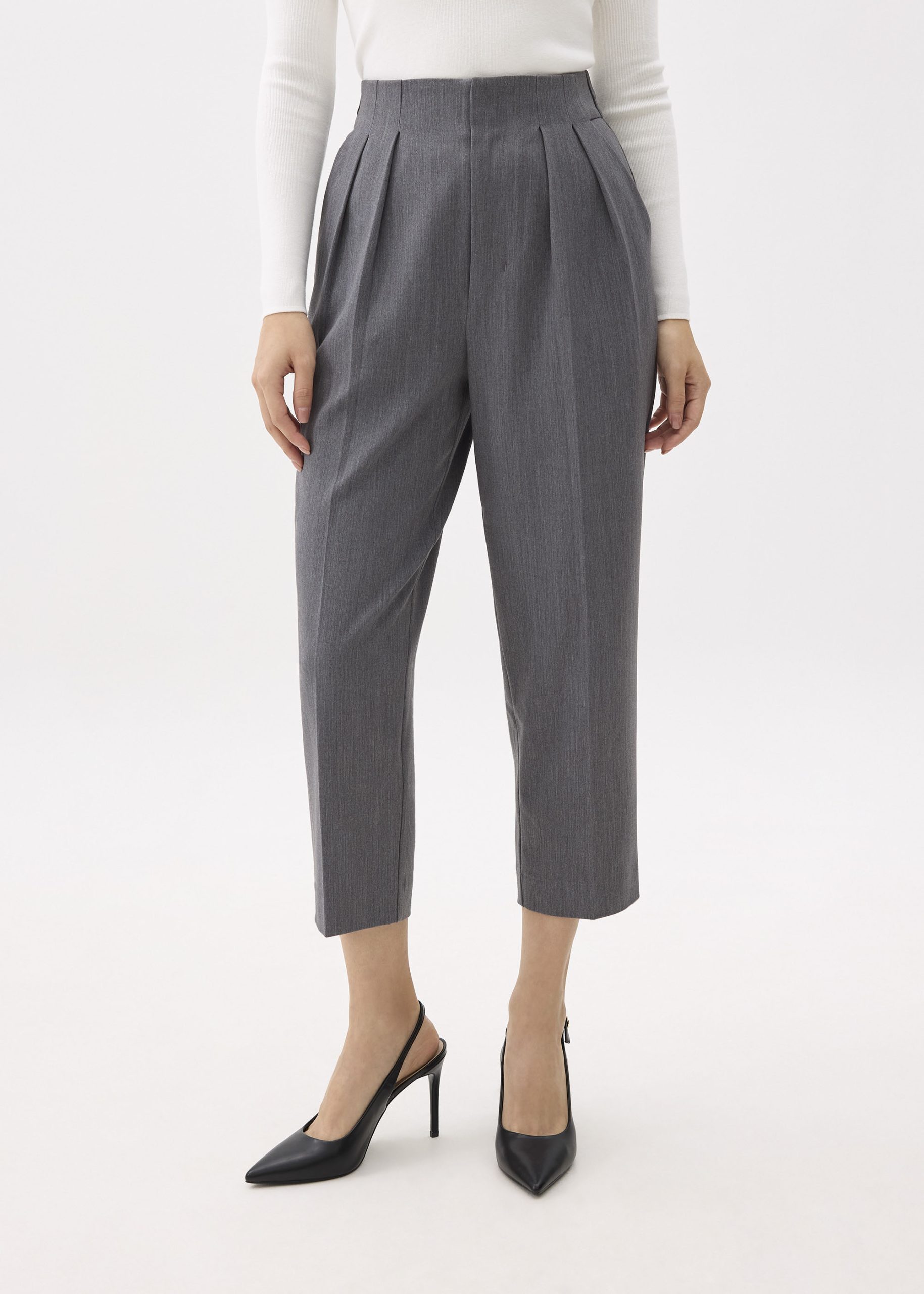 Mika Elastic Pleated Peg Leg Pants - Image 9