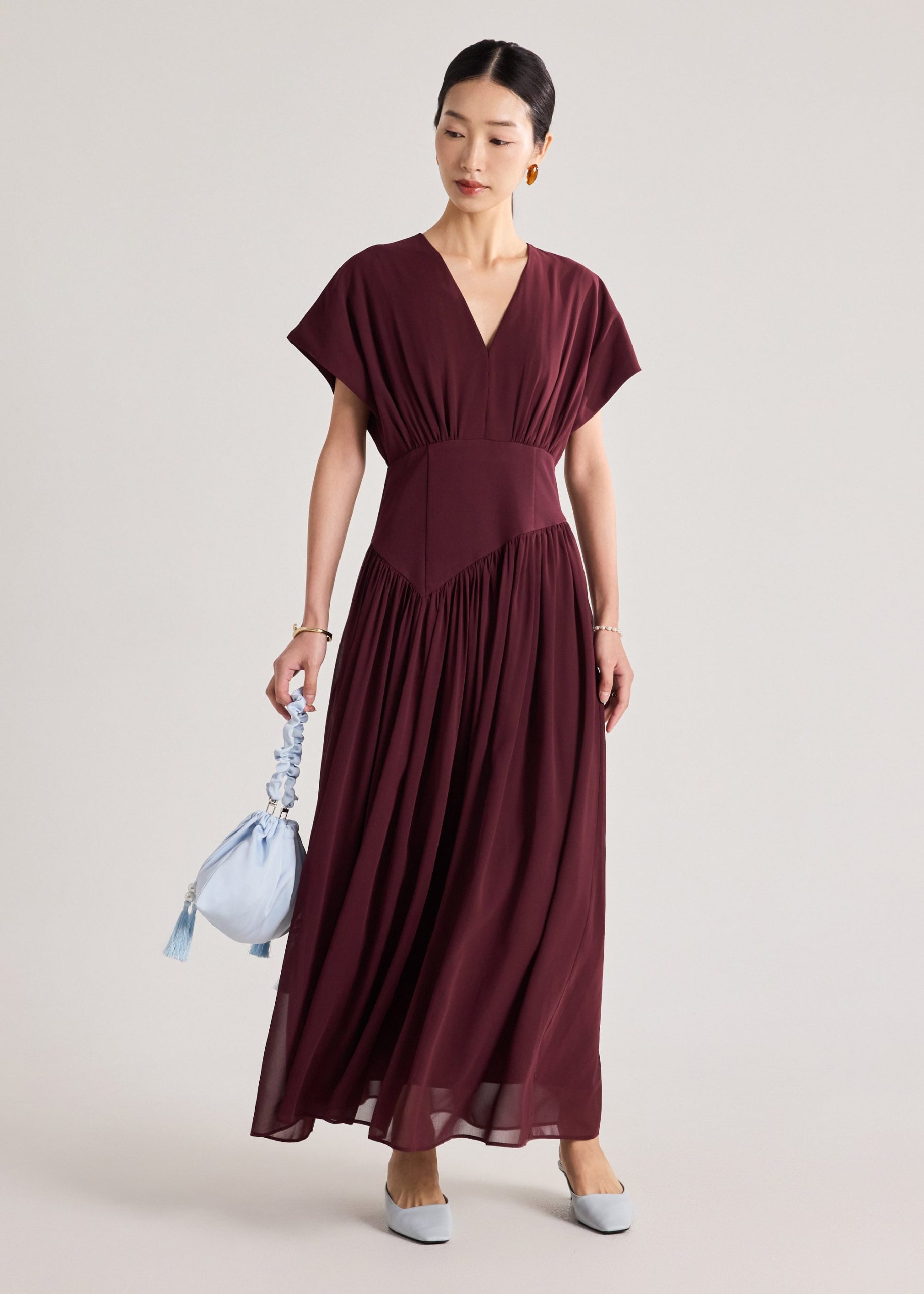 Chiffon Pleated Dress - Image 14