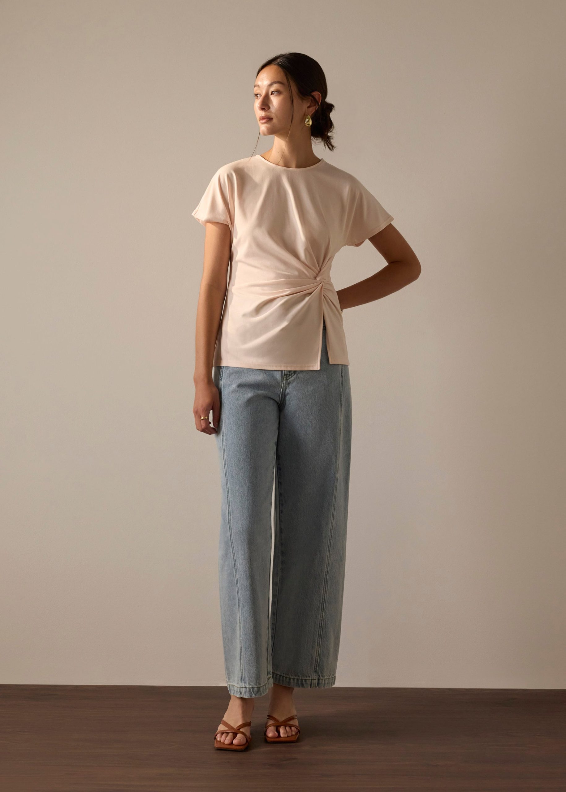 Jersey Twist Knot Long Tee - Image 6