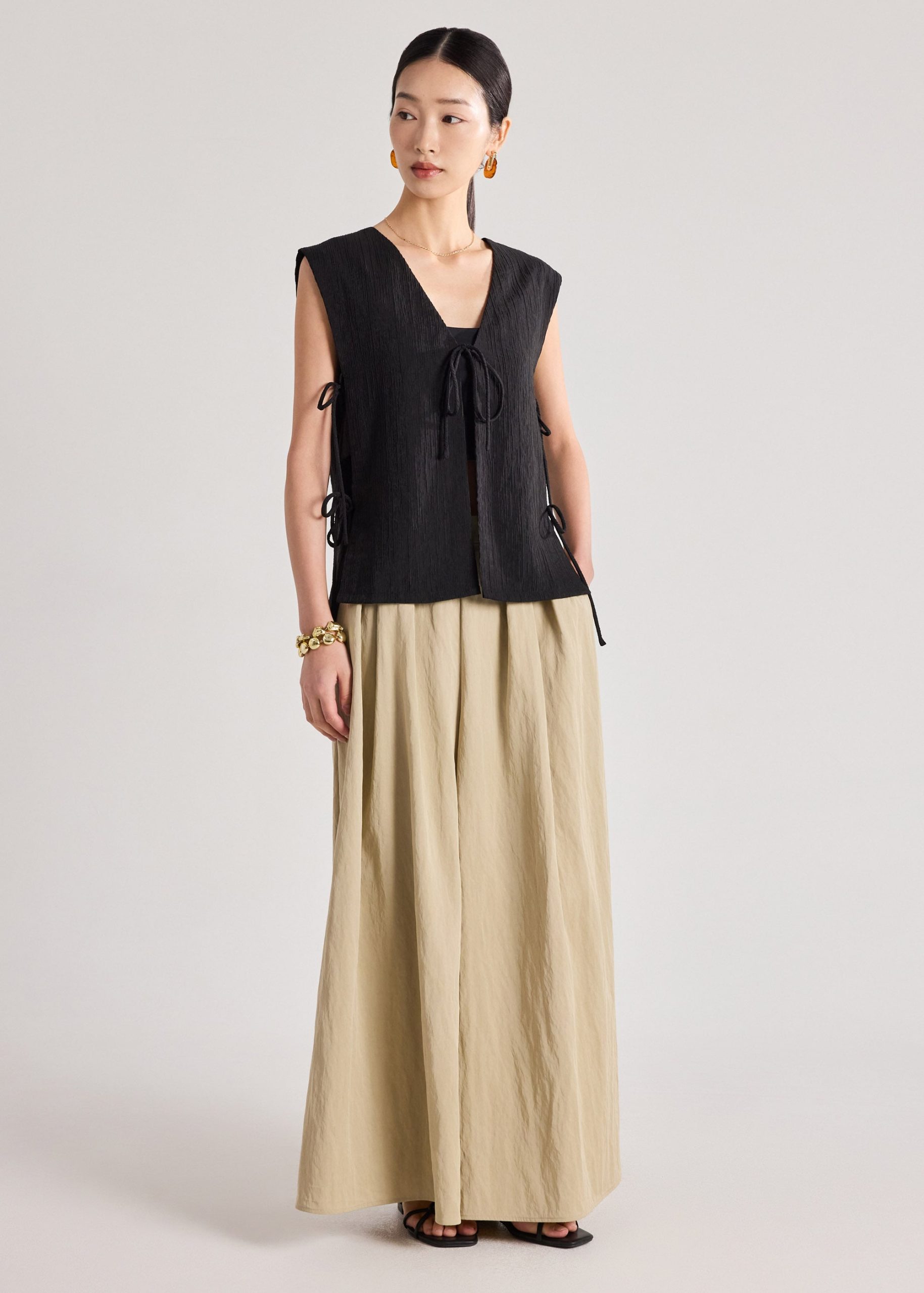 Multi-way Textured Long Vest - Image 2