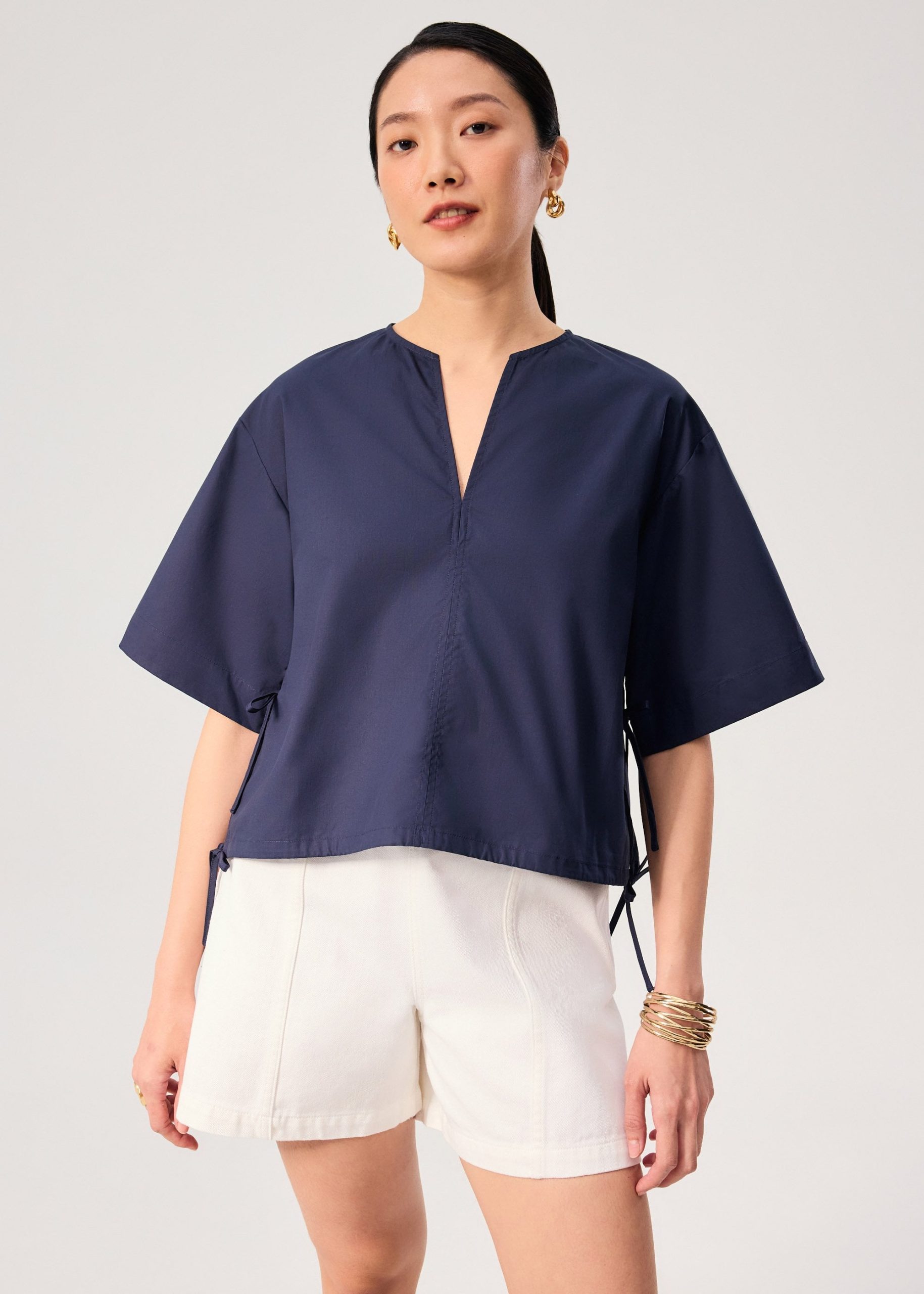 Shay Cotton Notch Boxy Top - Image 7