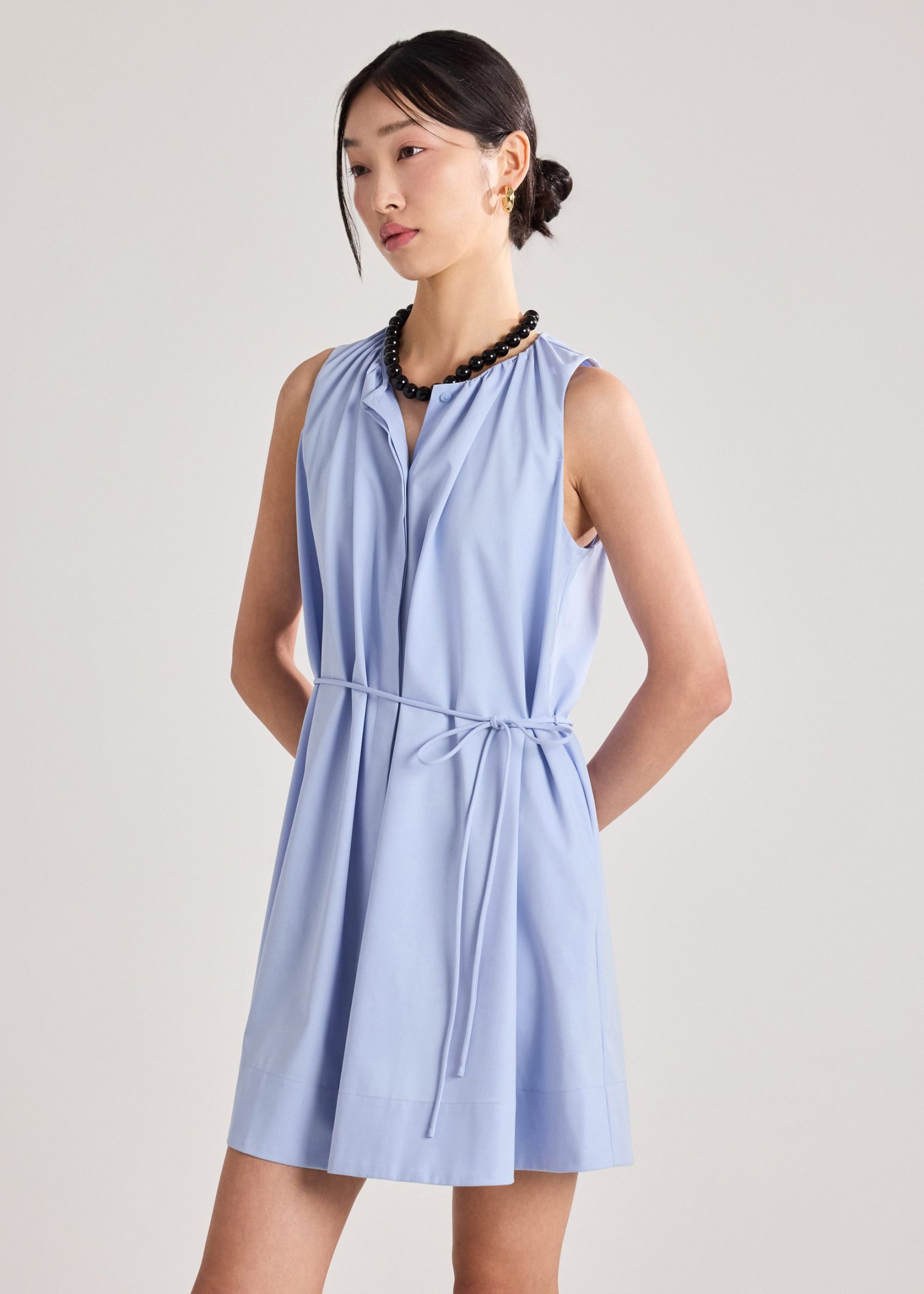 Poplin Ruched Dress - Image 9