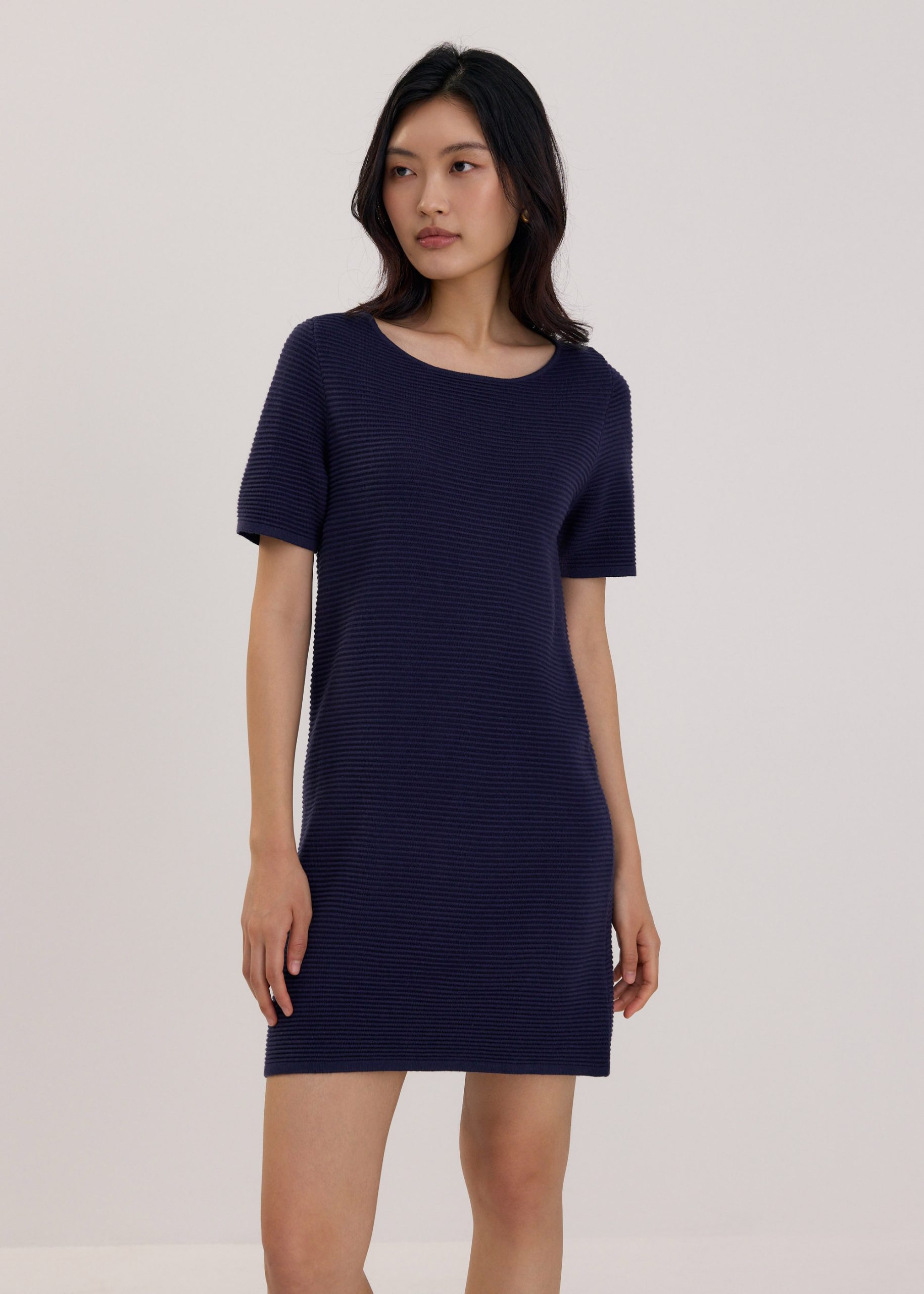 Scoop Neck Shift Mini Dress - Image 10