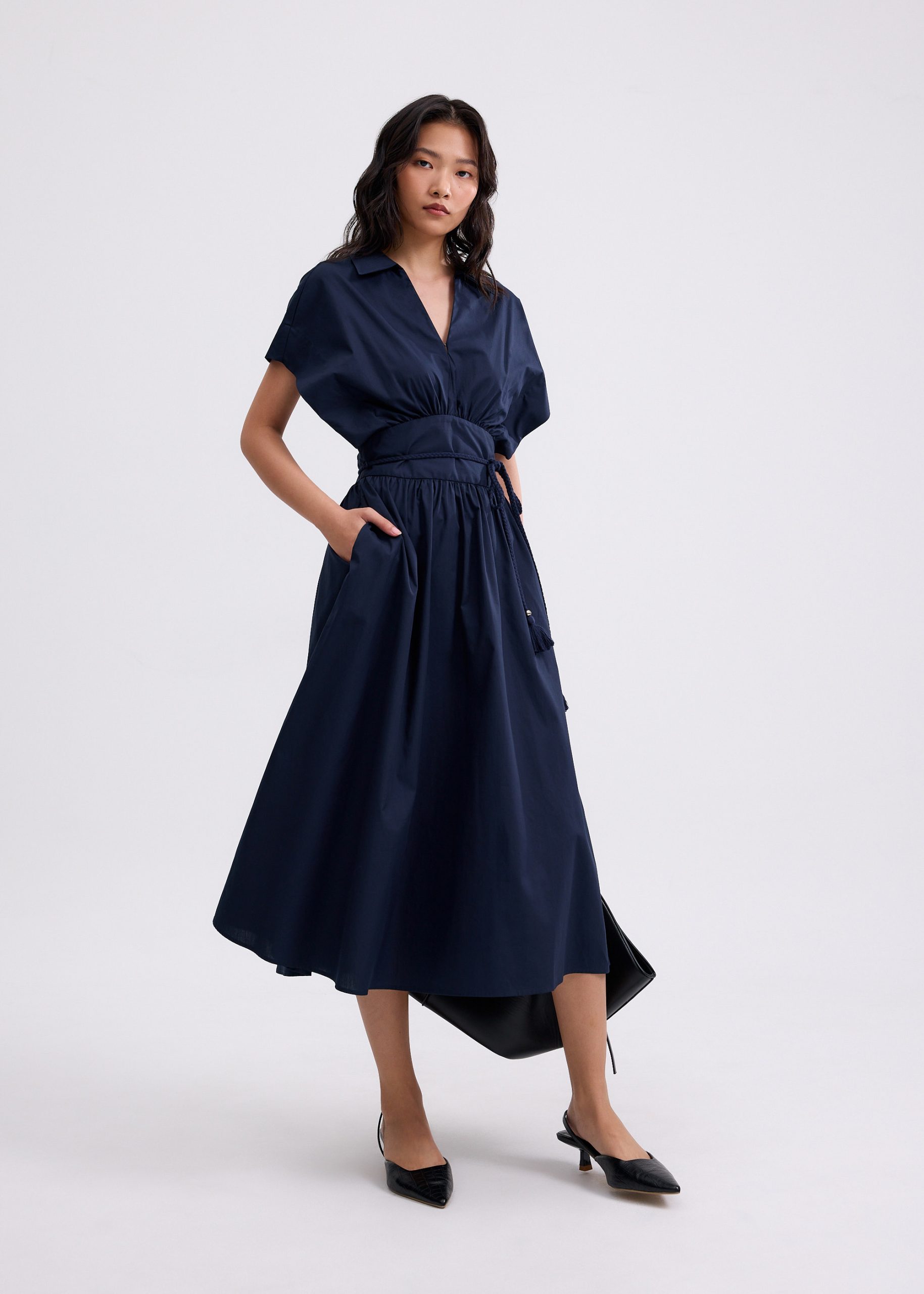 Dahlia Poplin Fit & Flare Midaxi Dress - Image 10